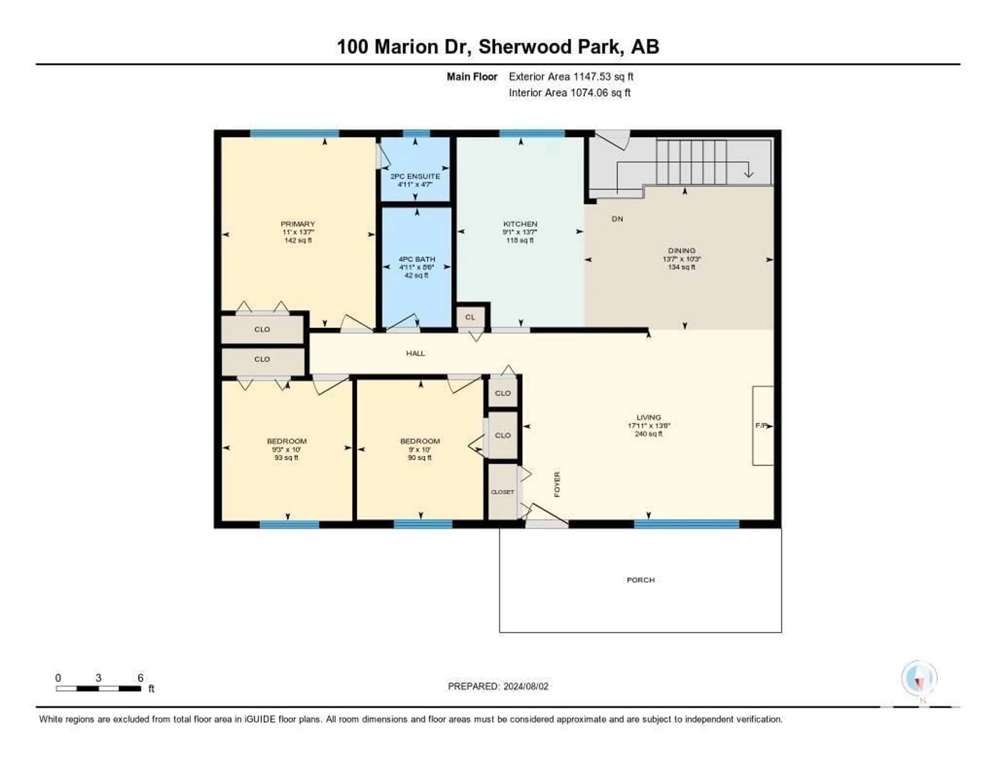 Floor plan for 100 Marion DR, Sherwood Park Alberta T8A0M4