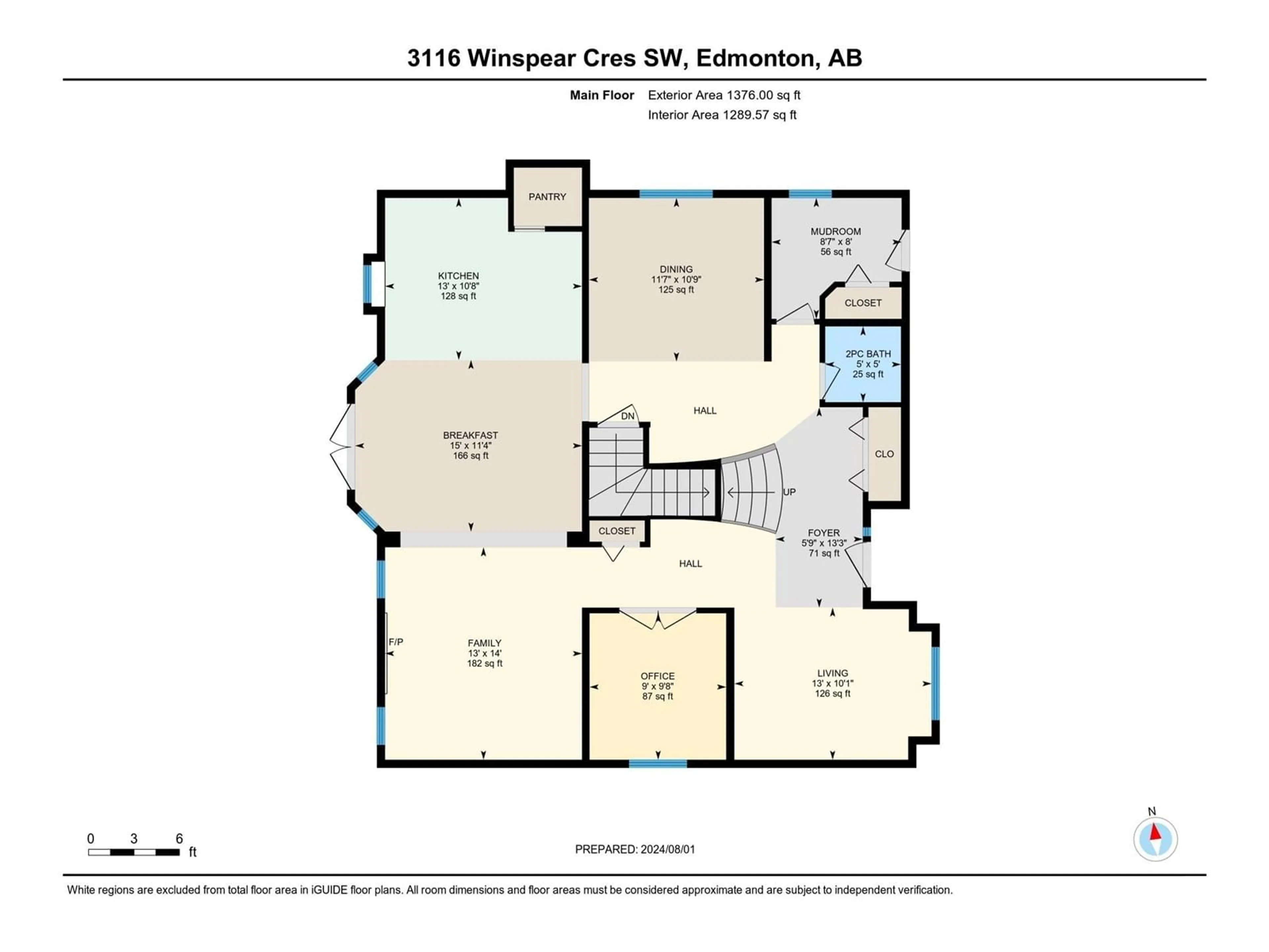 Floor plan for 3116 WINSPEAR CR SW, Edmonton Alberta T6X1P3