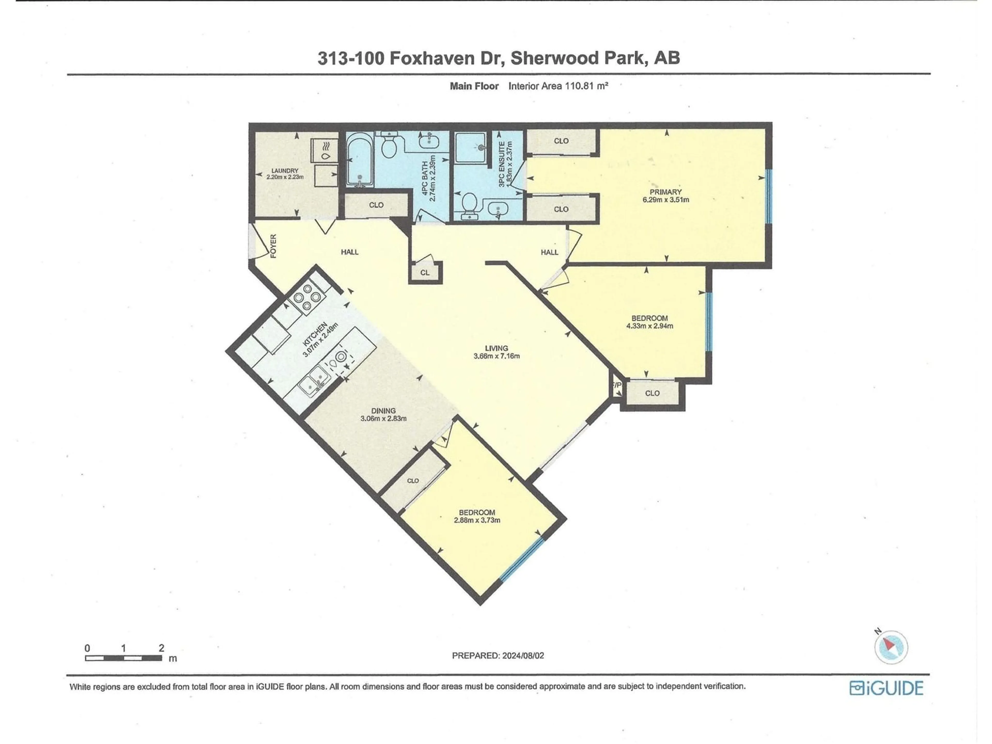 Floor plan for #313 100 FOXHAVEN DR, Sherwood Park Alberta T8A6B6