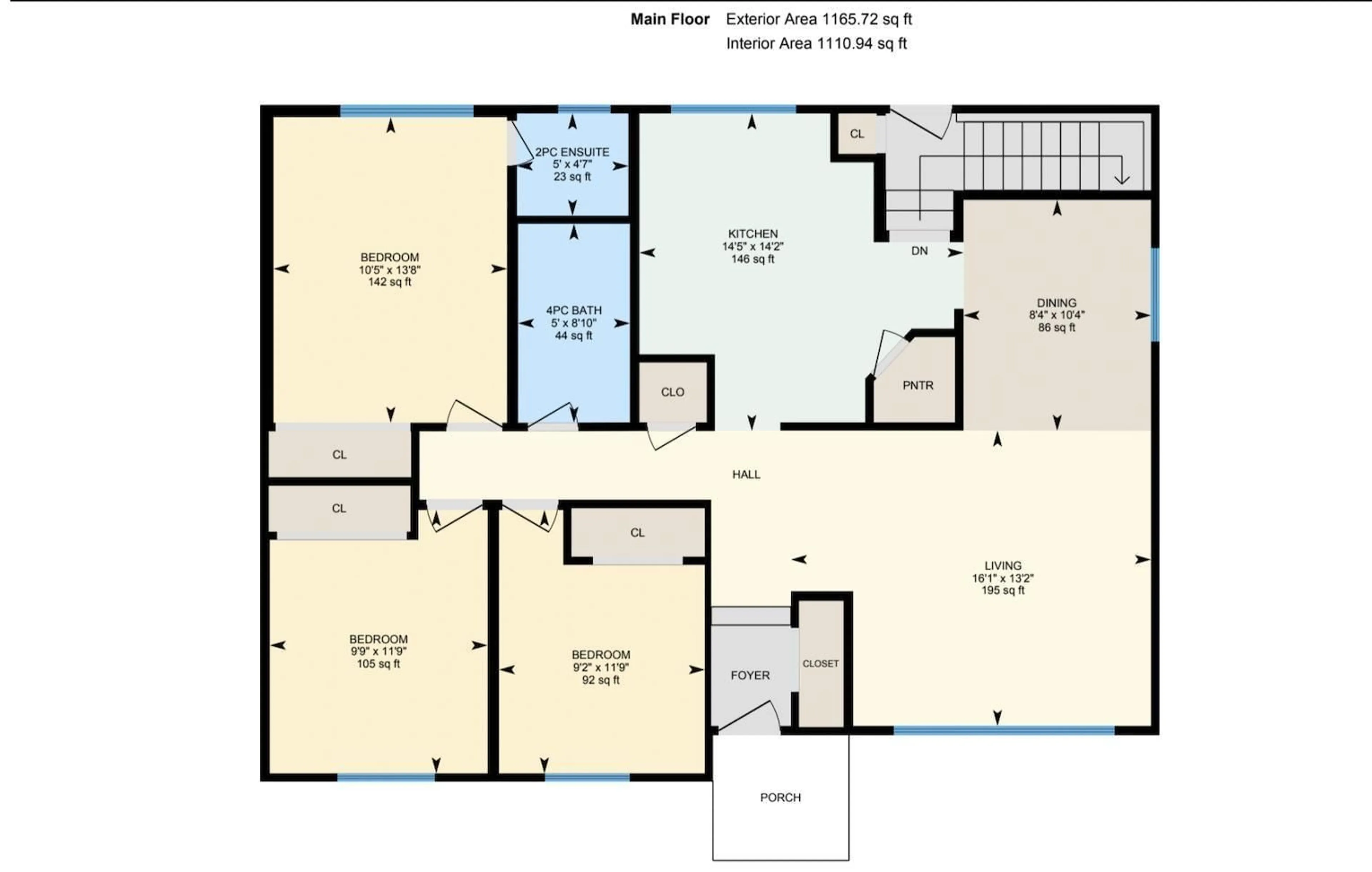 Floor plan for 3418 135A AV NW, Edmonton Alberta T5A2V9