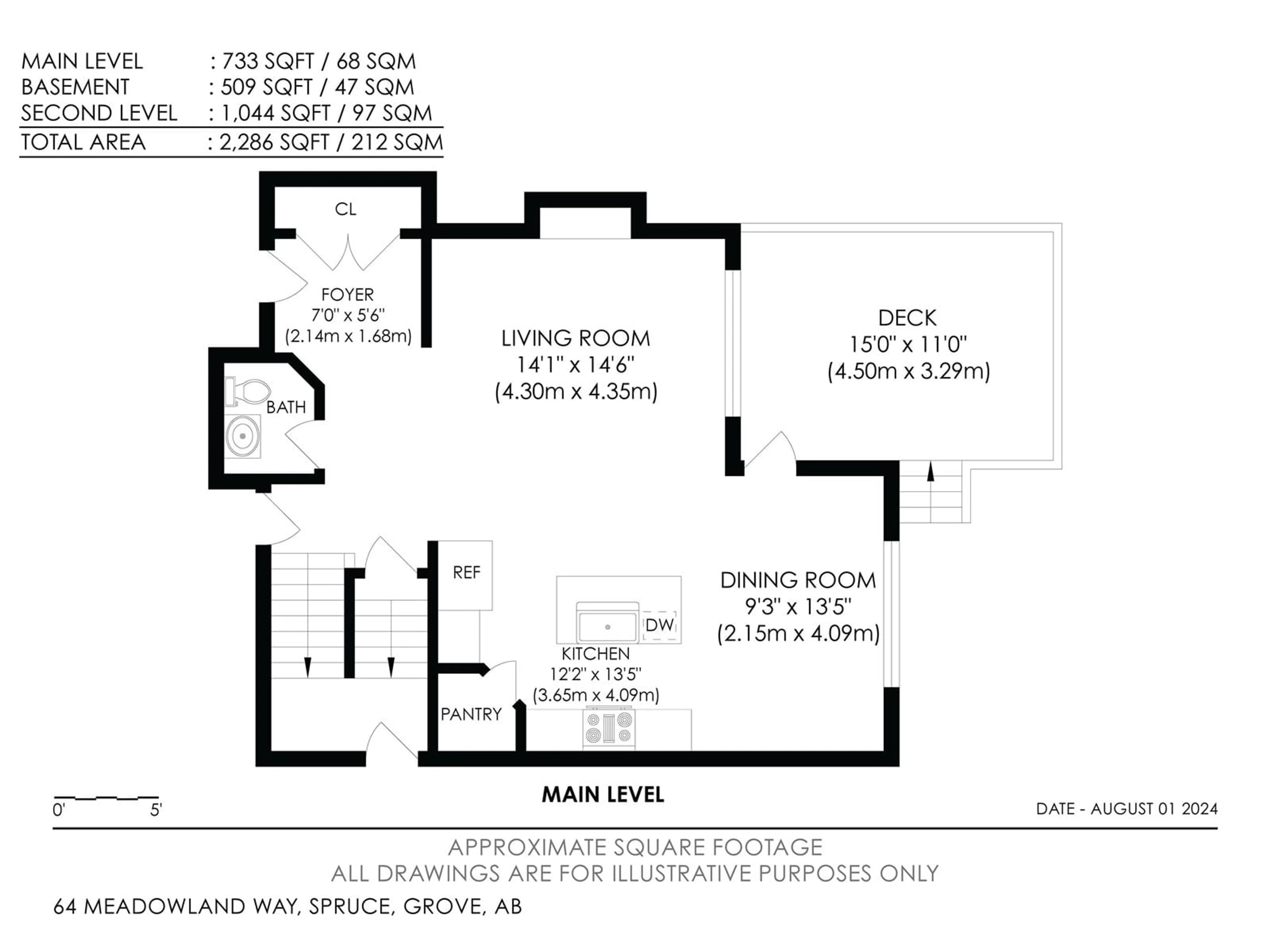 Floor plan for 64 Meadowland Way, Spruce Grove Alberta T7X0S4