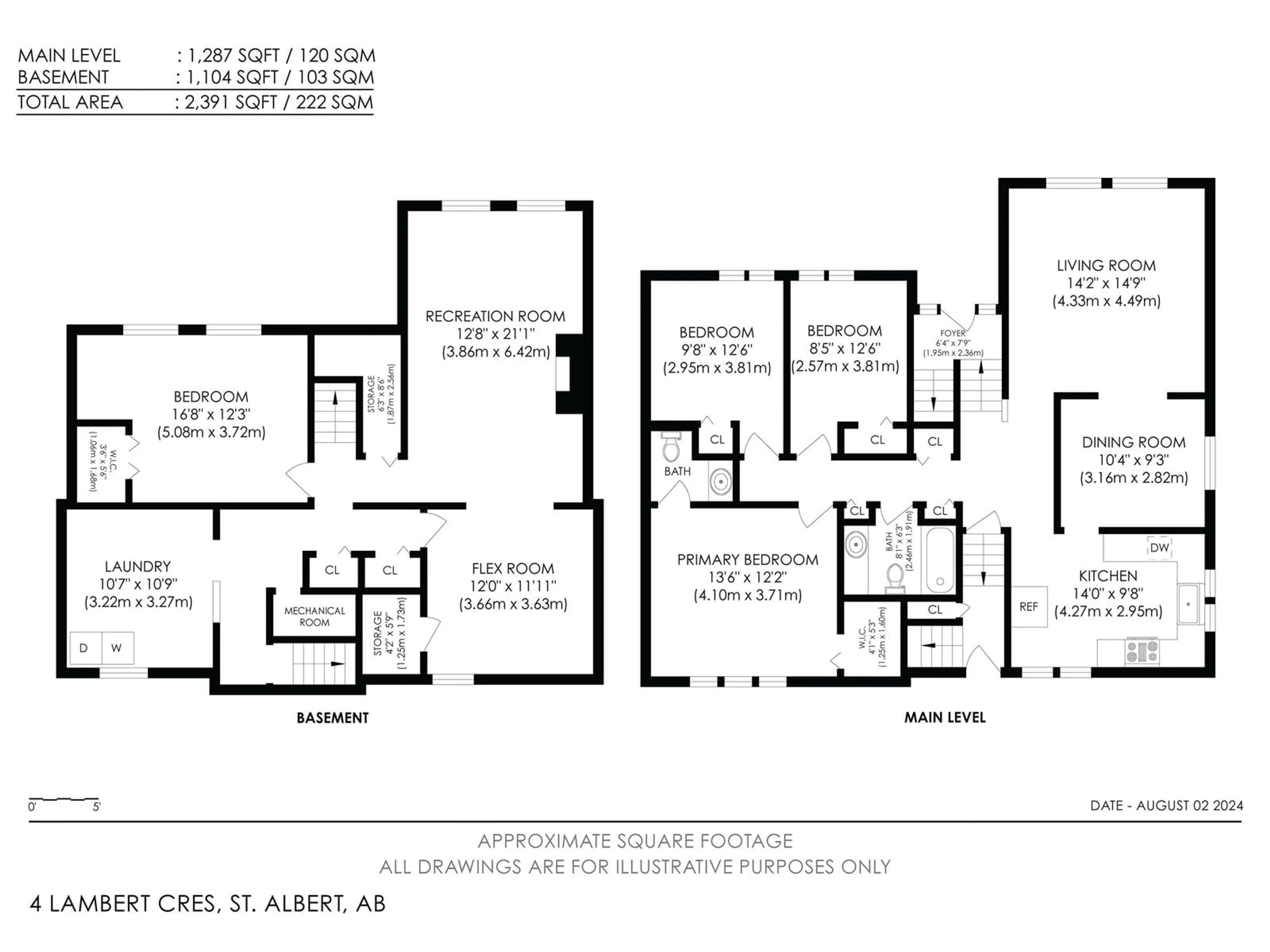 Floor plan for 4 LAMBERT CR, St. Albert Alberta T8N1M2