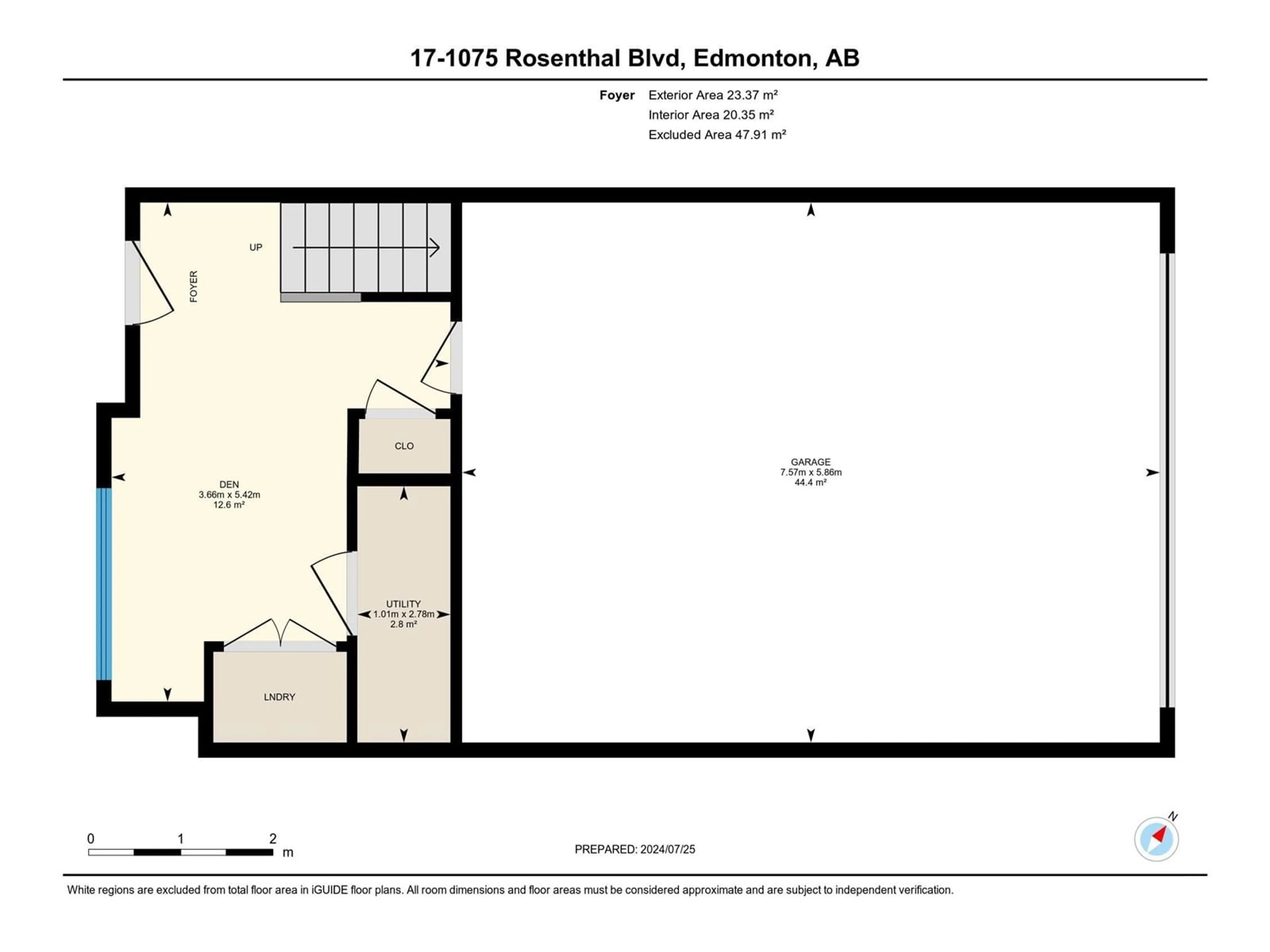 Floor plan for #17 1075 ROSENTHAL BV NW, Edmonton Alberta T5T7G5