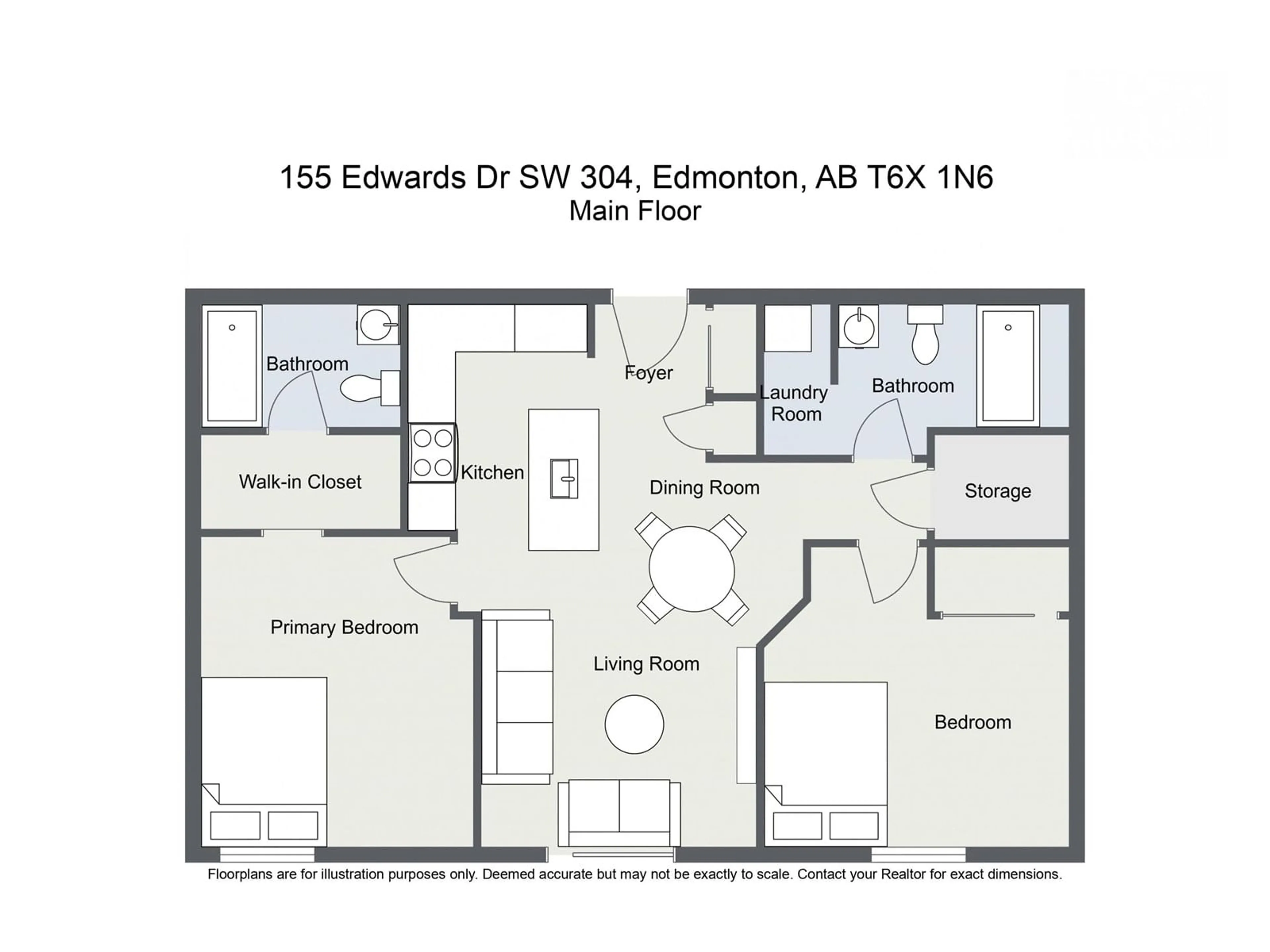 Floor plan for #304 155 EDWARDS DR SW, Edmonton Alberta T6H1N6