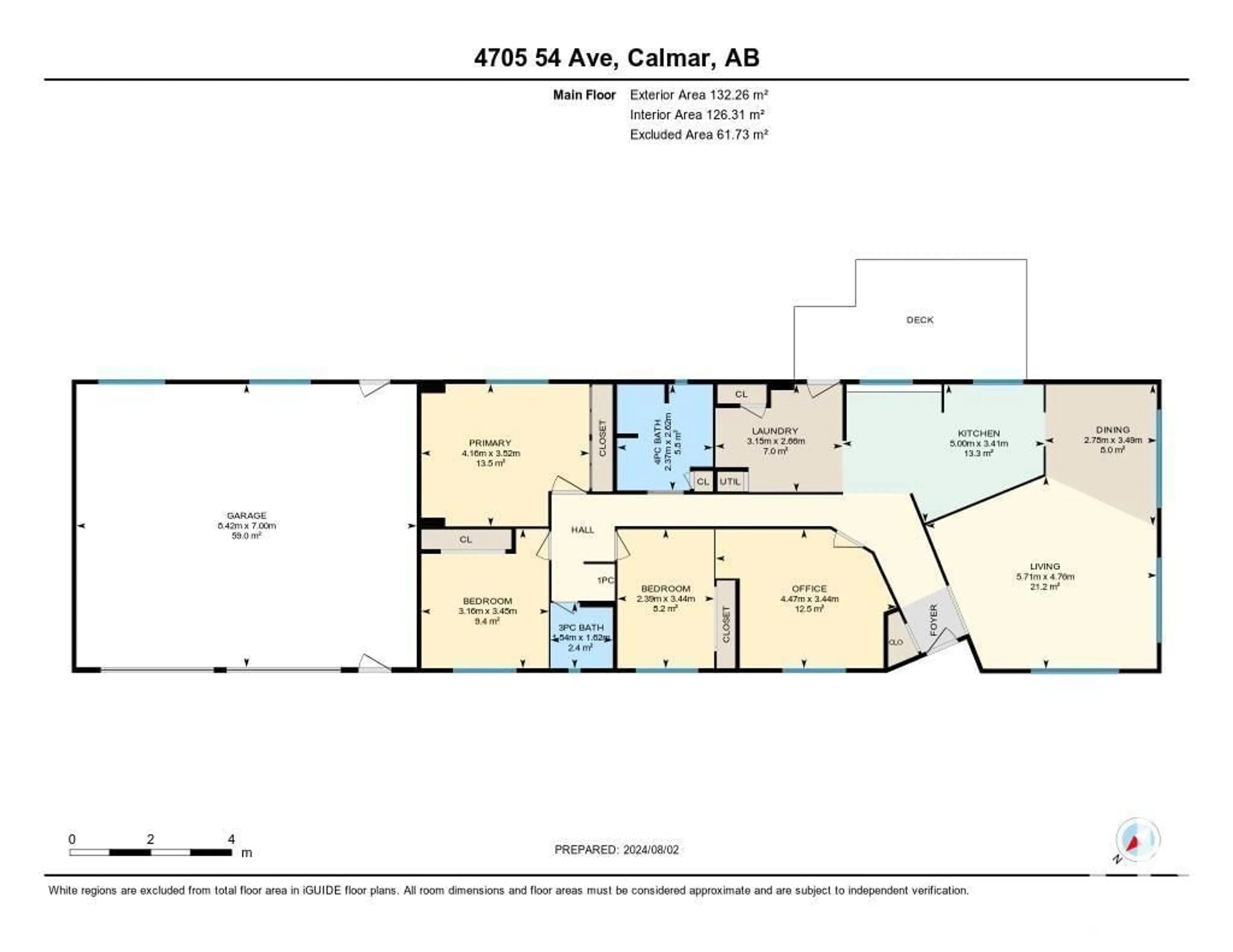 Floor plan for 4705 54 AV, Calmar Alberta T0C0V0