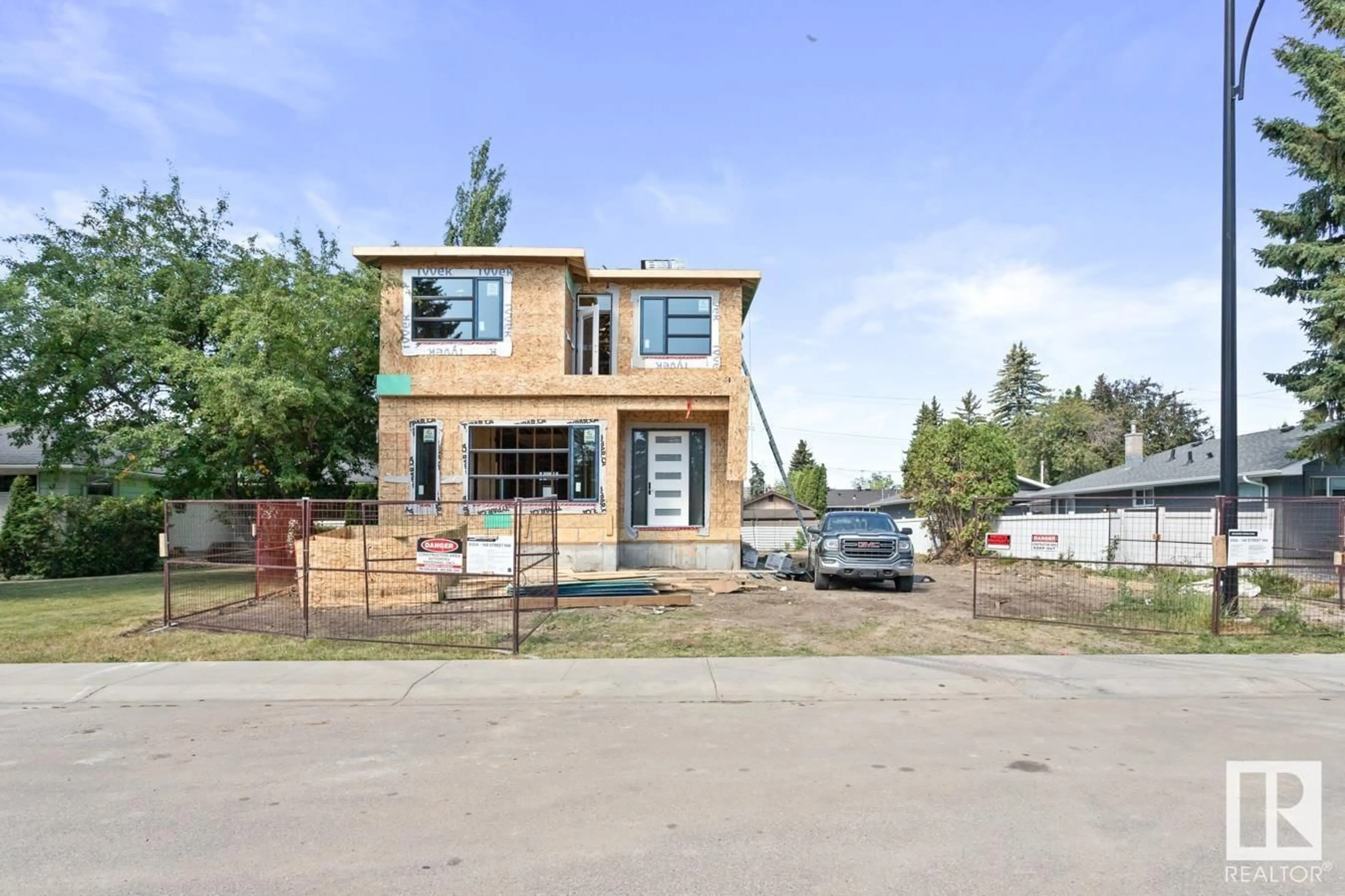 Frontside or backside of a home, the street view for 8504 148 ST NW, Edmonton Alberta T5R0Z6