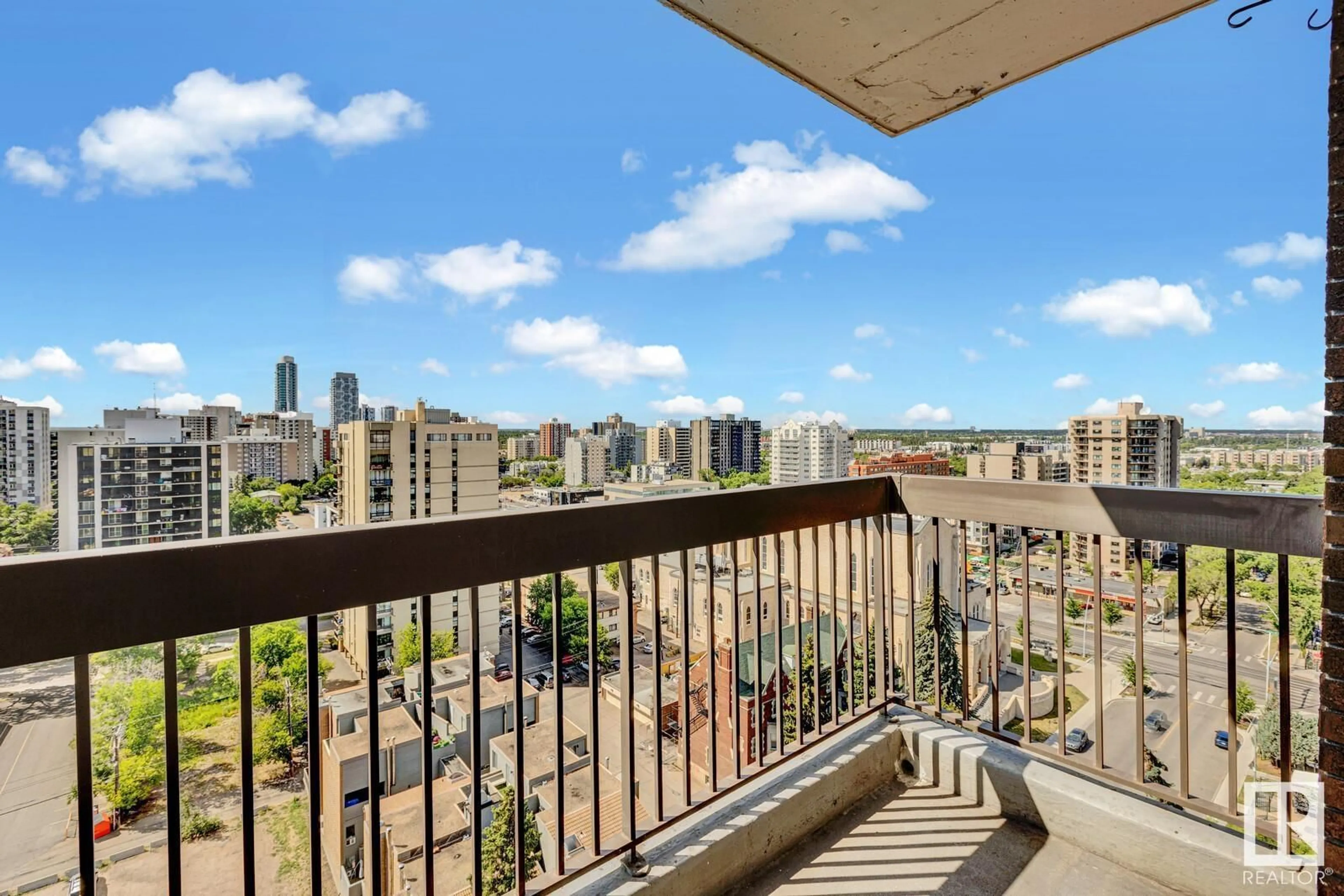 Balcony in the apartment for #1702 10025 113 ST NW NW, Edmonton Alberta T5K2K8