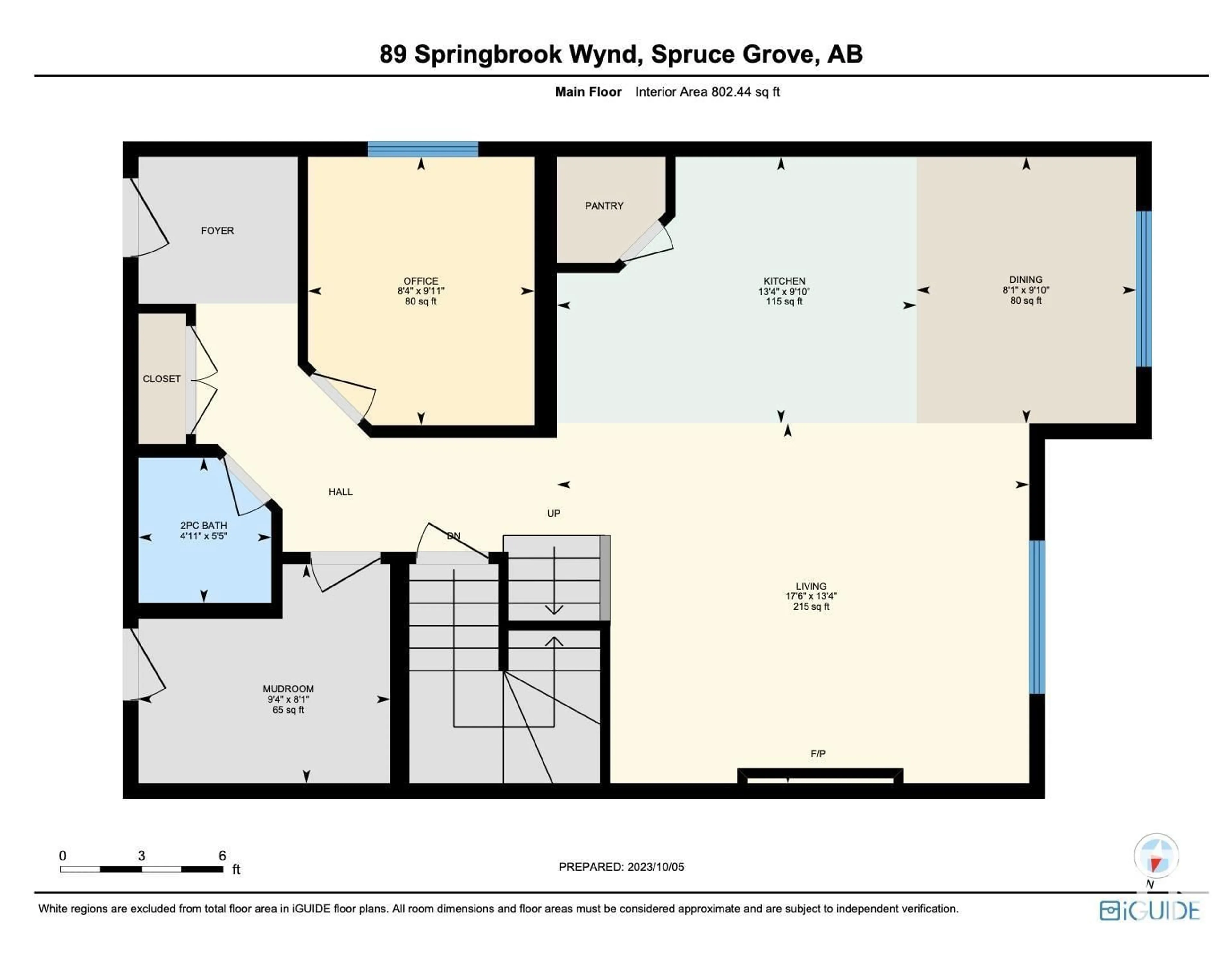 Floor plan for 89 Springbrook Wynd, Spruce Grove Alberta T7X0X9