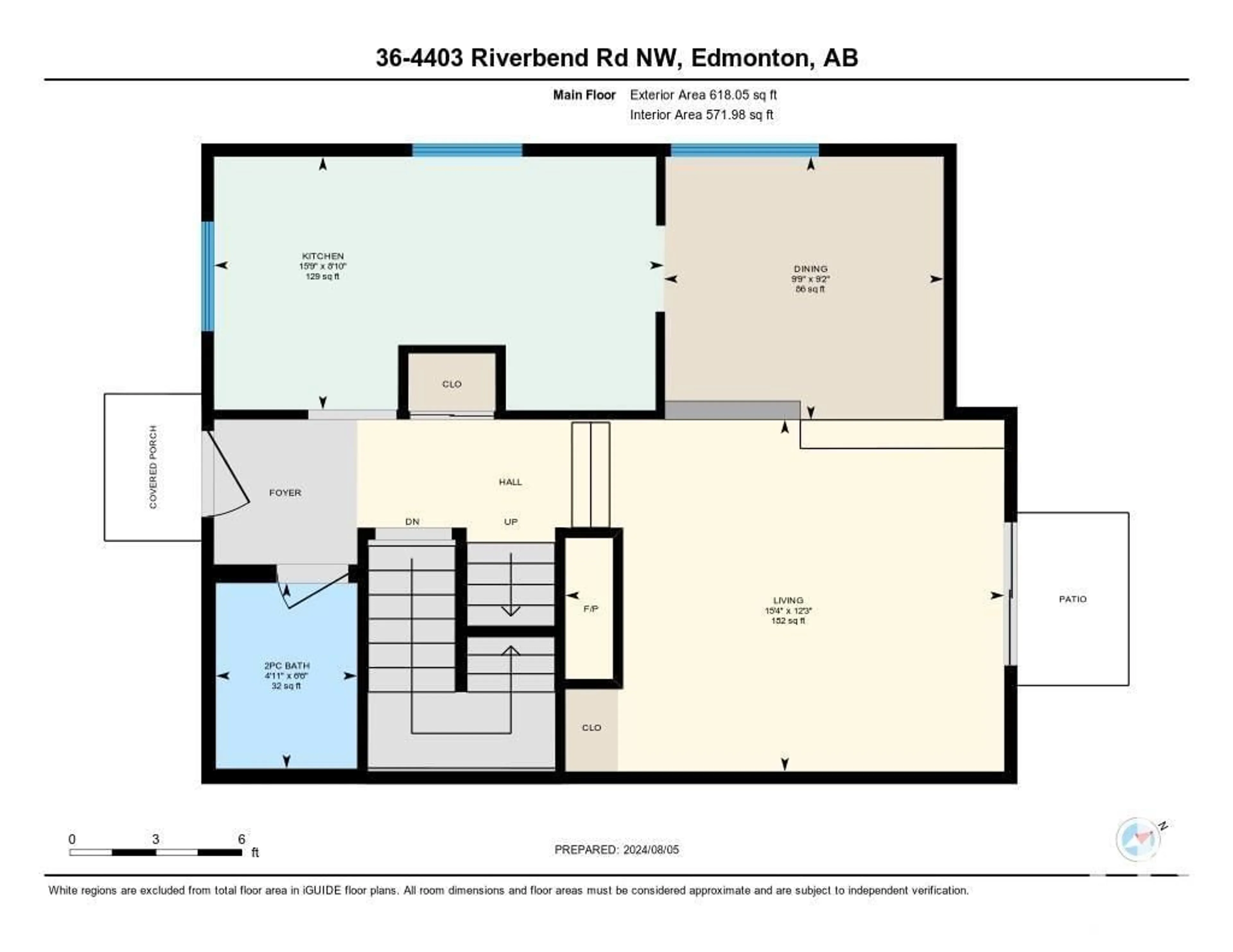 Floor plan for #36 4403 RIVERBEND RD NW, Edmonton Alberta T6H5S9