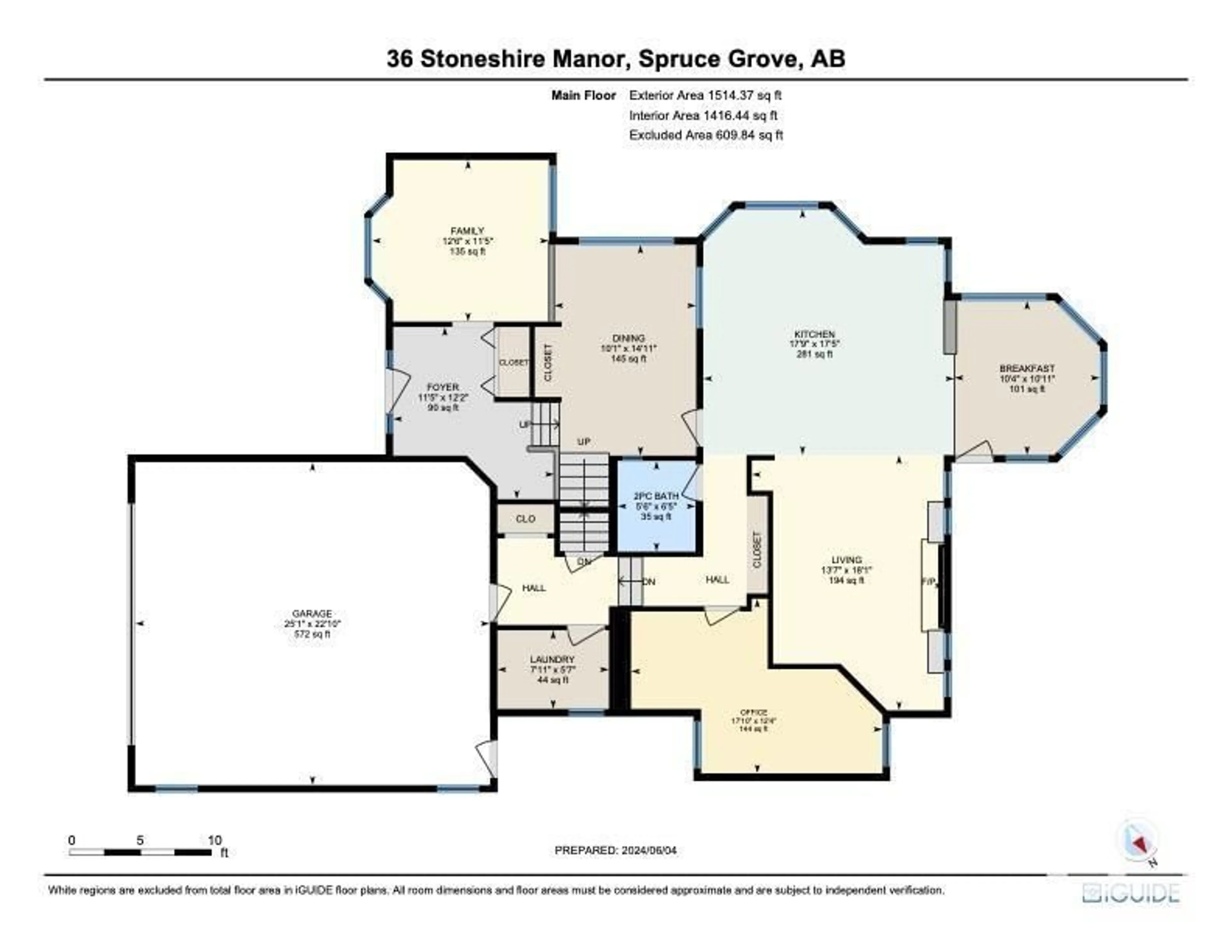 Floor plan for 36 STONESHIRE MR, Spruce Grove Alberta T7X3E3