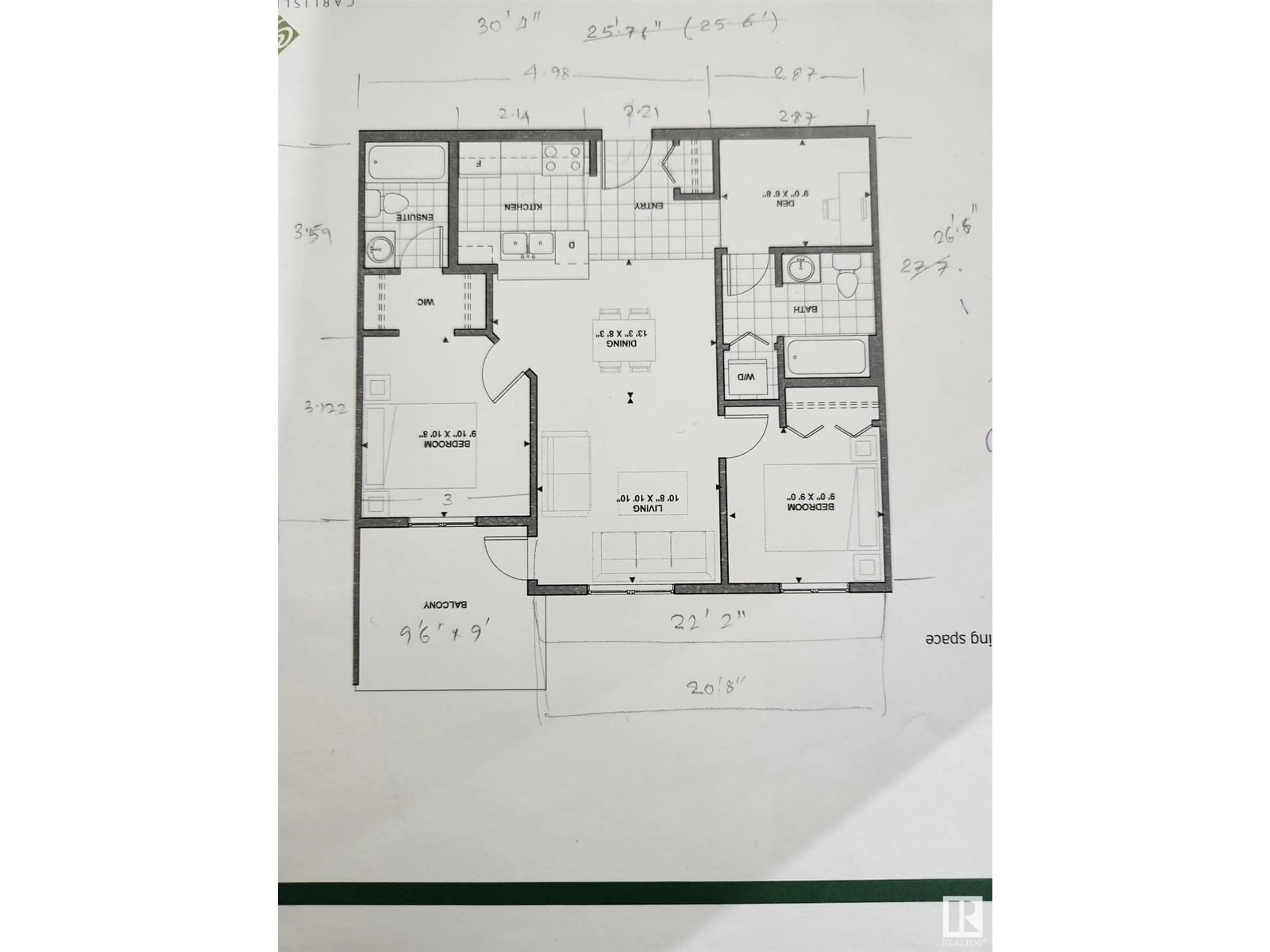 Floor plan for #120 107 WATT CM SW, Edmonton Alberta T6X2C6