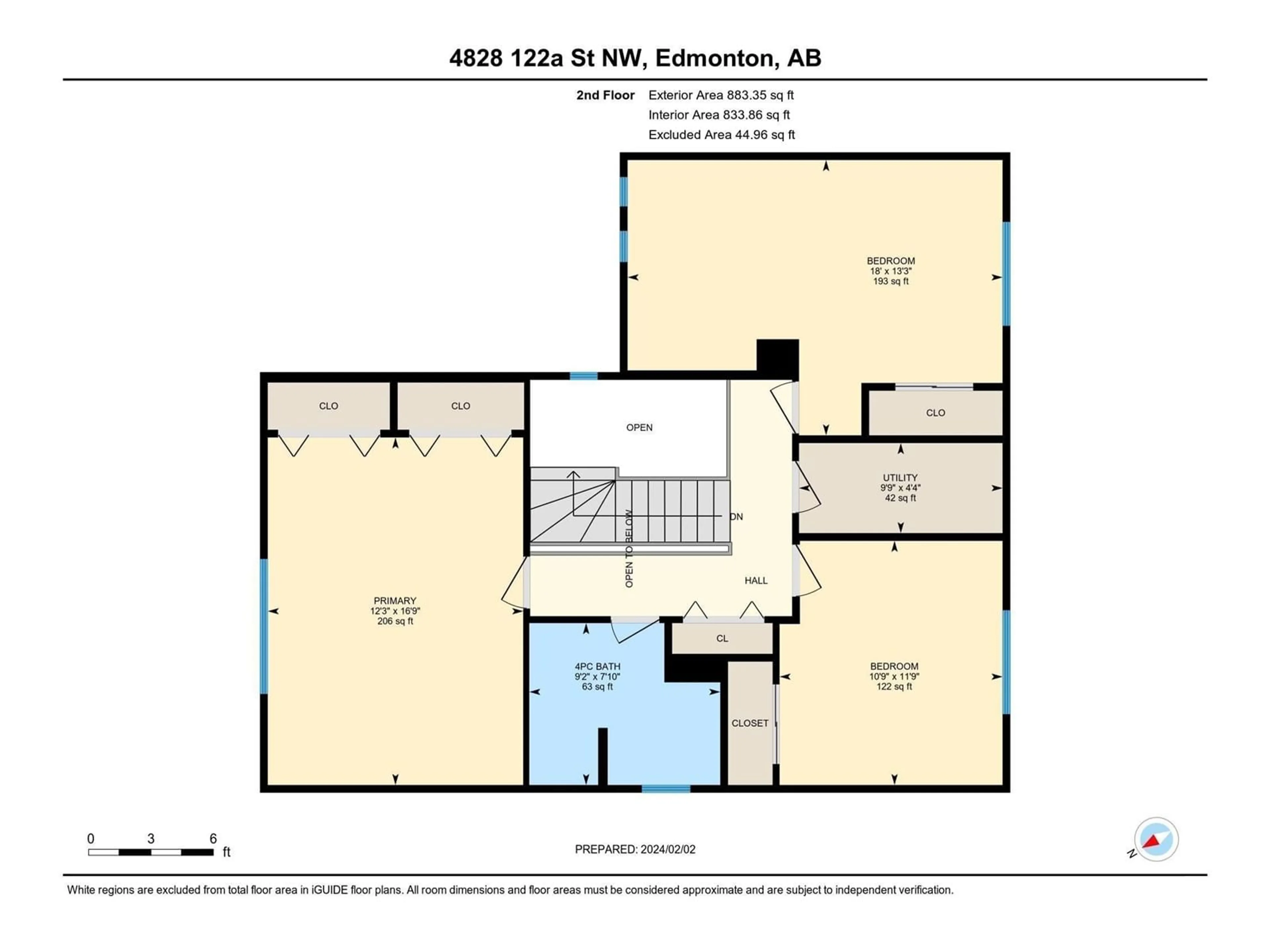 Floor plan for 4828 122A ST NW, Edmonton Alberta T6H3S7