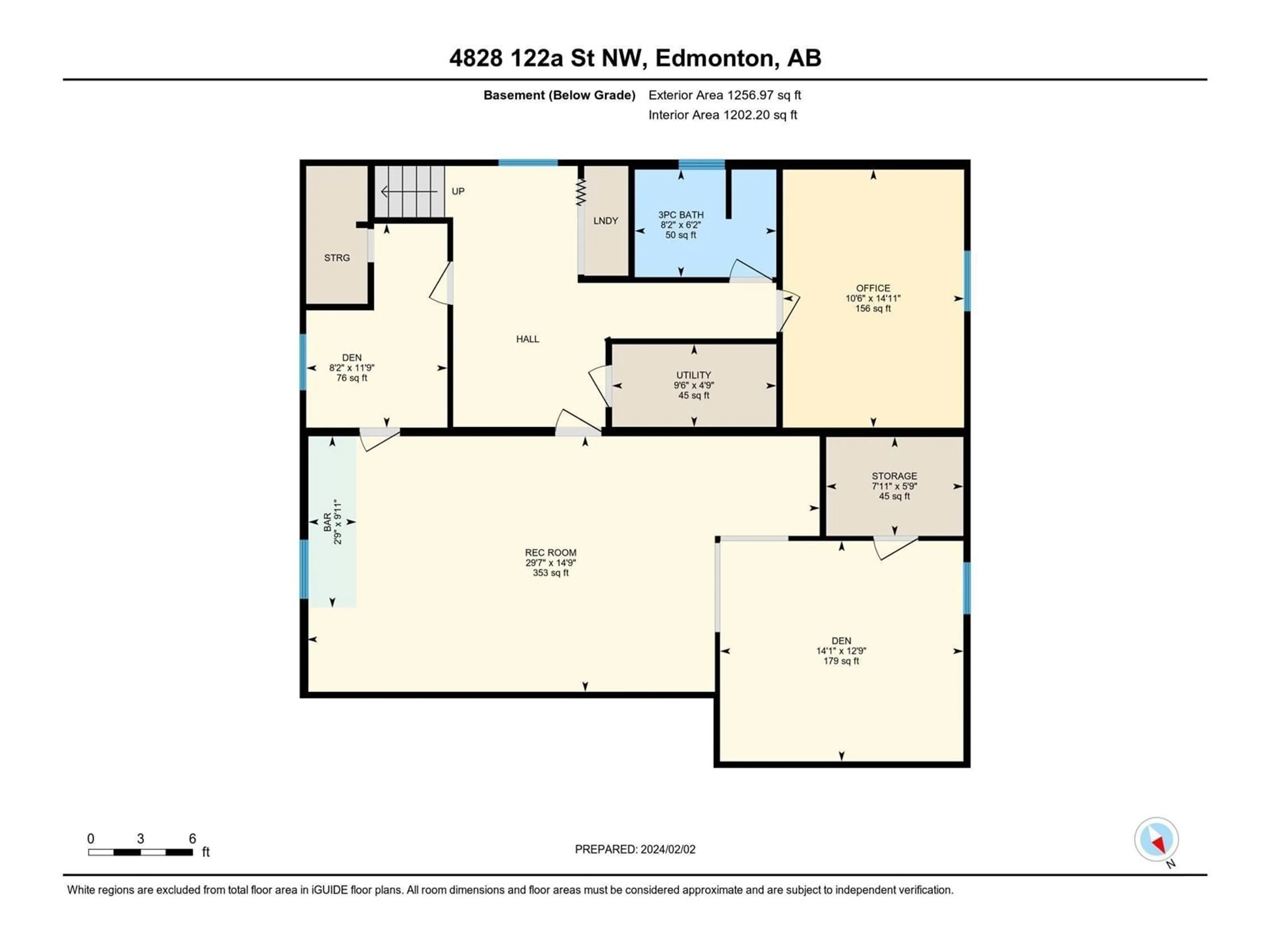 Floor plan for 4828 122A ST NW, Edmonton Alberta T6H3S7