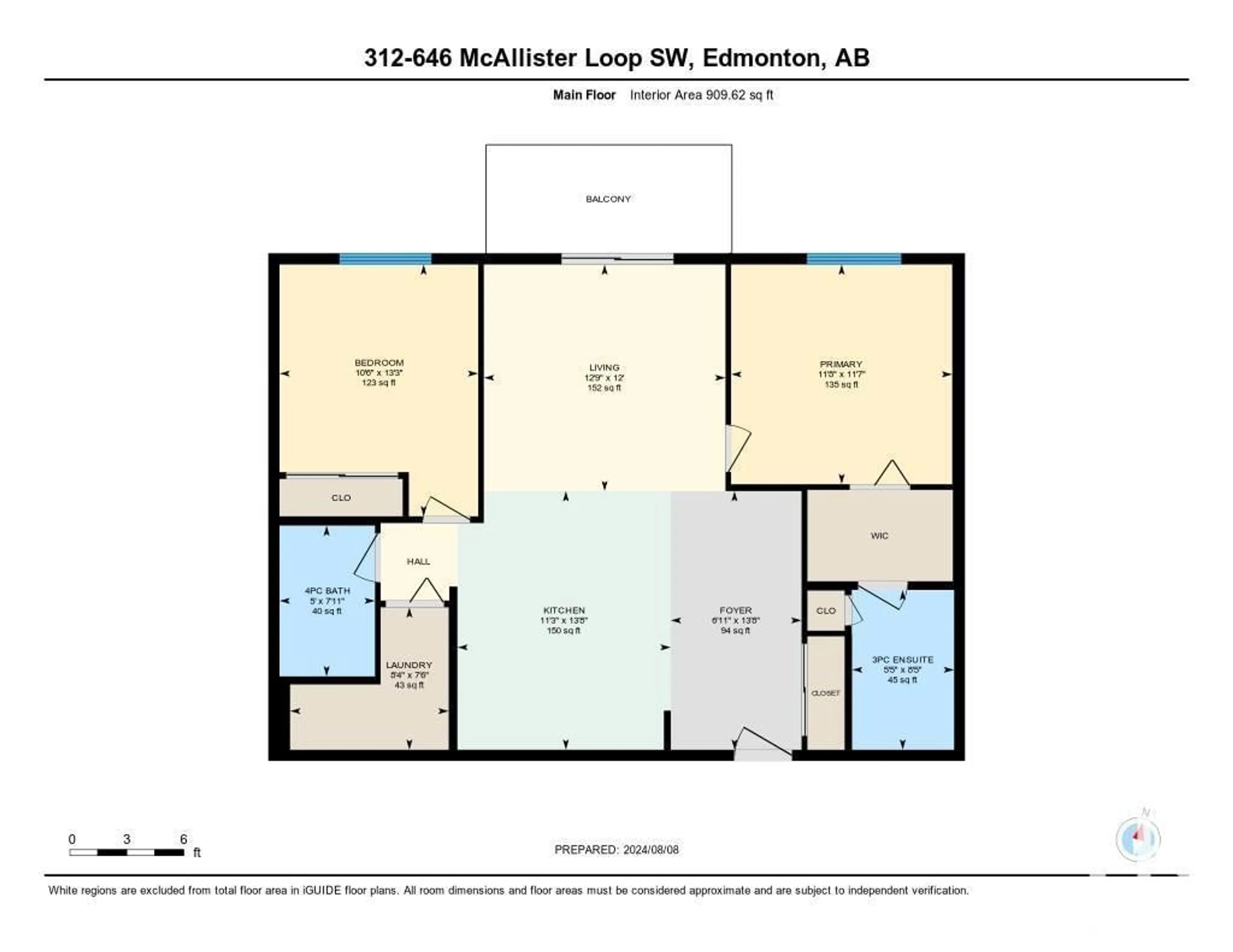 Floor plan for #312 646 MCALLISTER LO SW, Edmonton Alberta T6W0B5