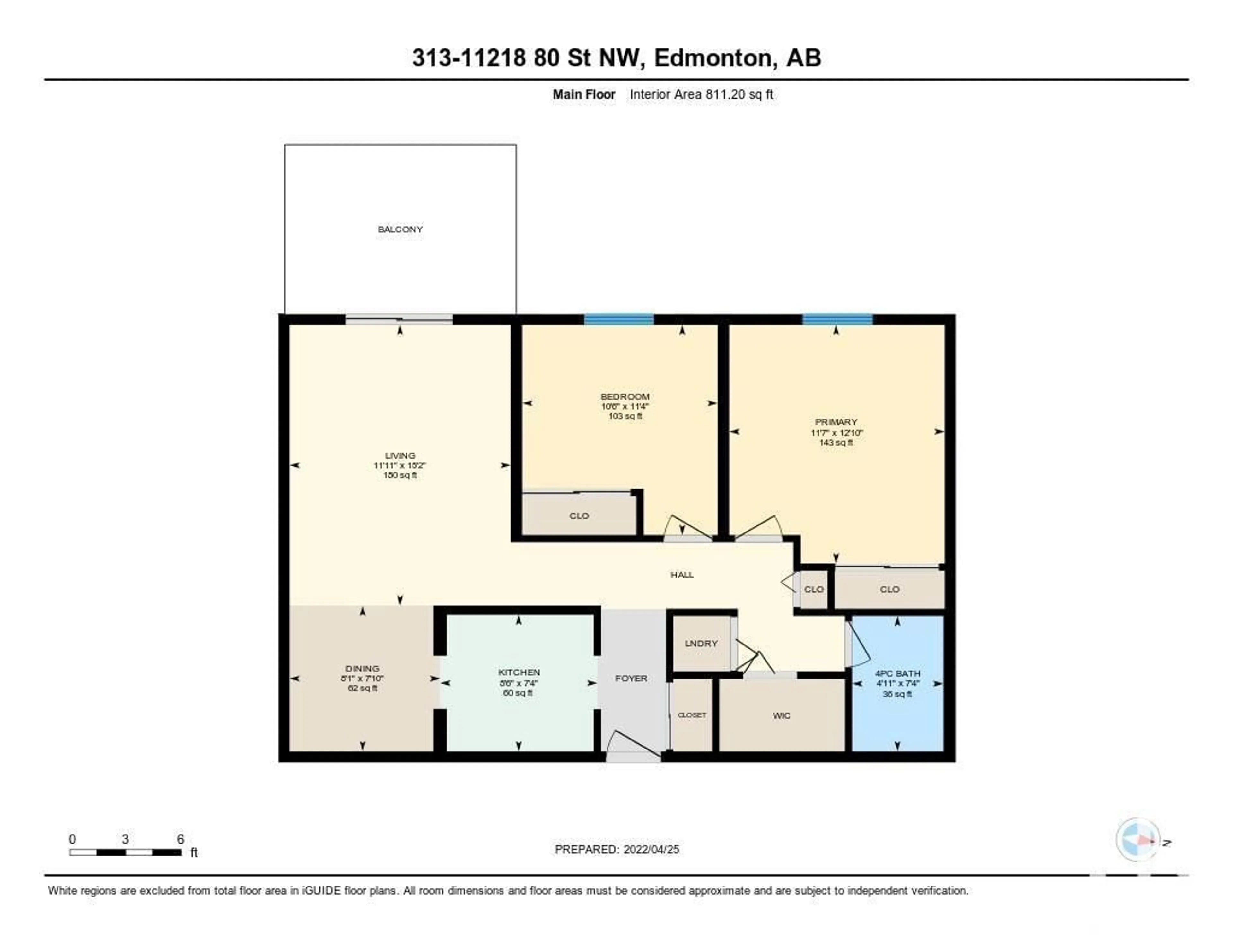 Floor plan for #313 11218 80 ST NW, Edmonton Alberta T5B4V9