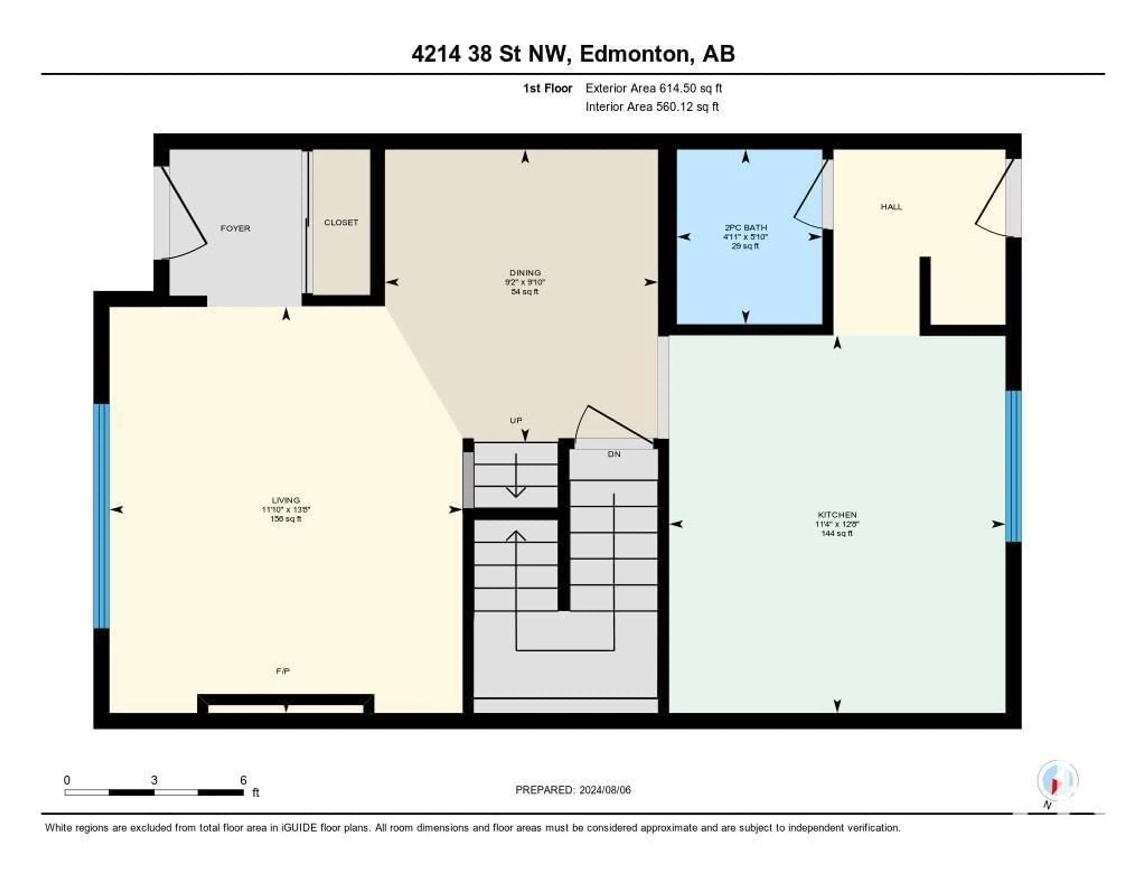 Floor plan for 4214 38 ST NW NW, Edmonton Alberta T6L4K4