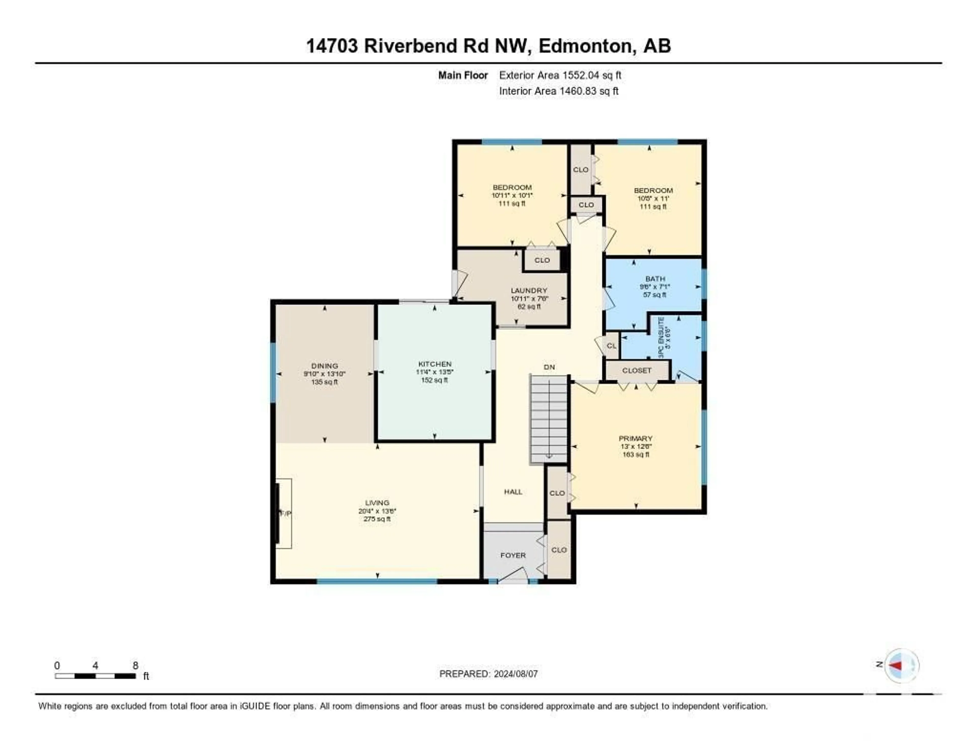 Floor plan for 14703 RIVERBEND RD NW NW, Edmonton Alberta T6H4V5