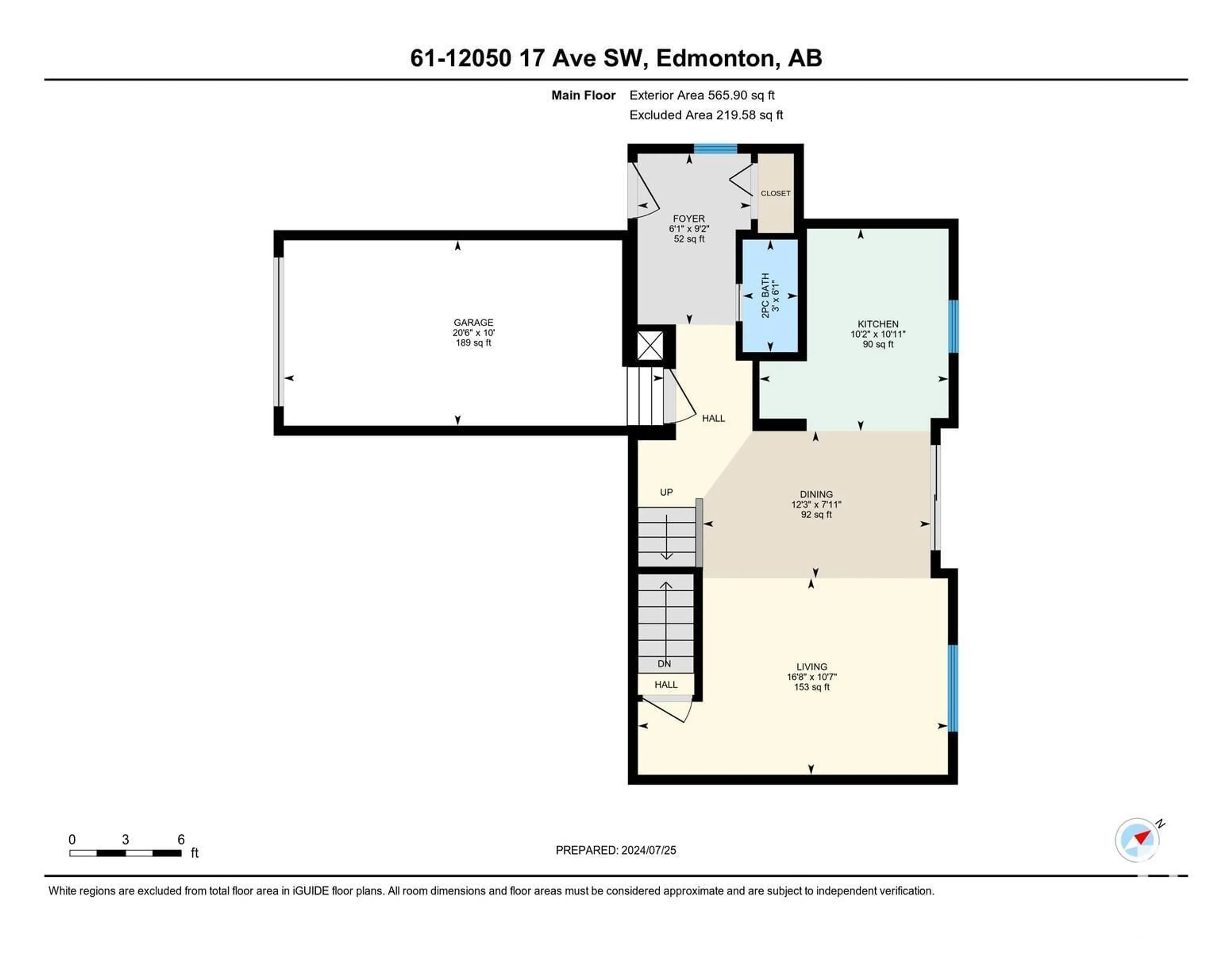 Floor plan for #61 12050 17 AV SW, Edmonton Alberta T6W1X4