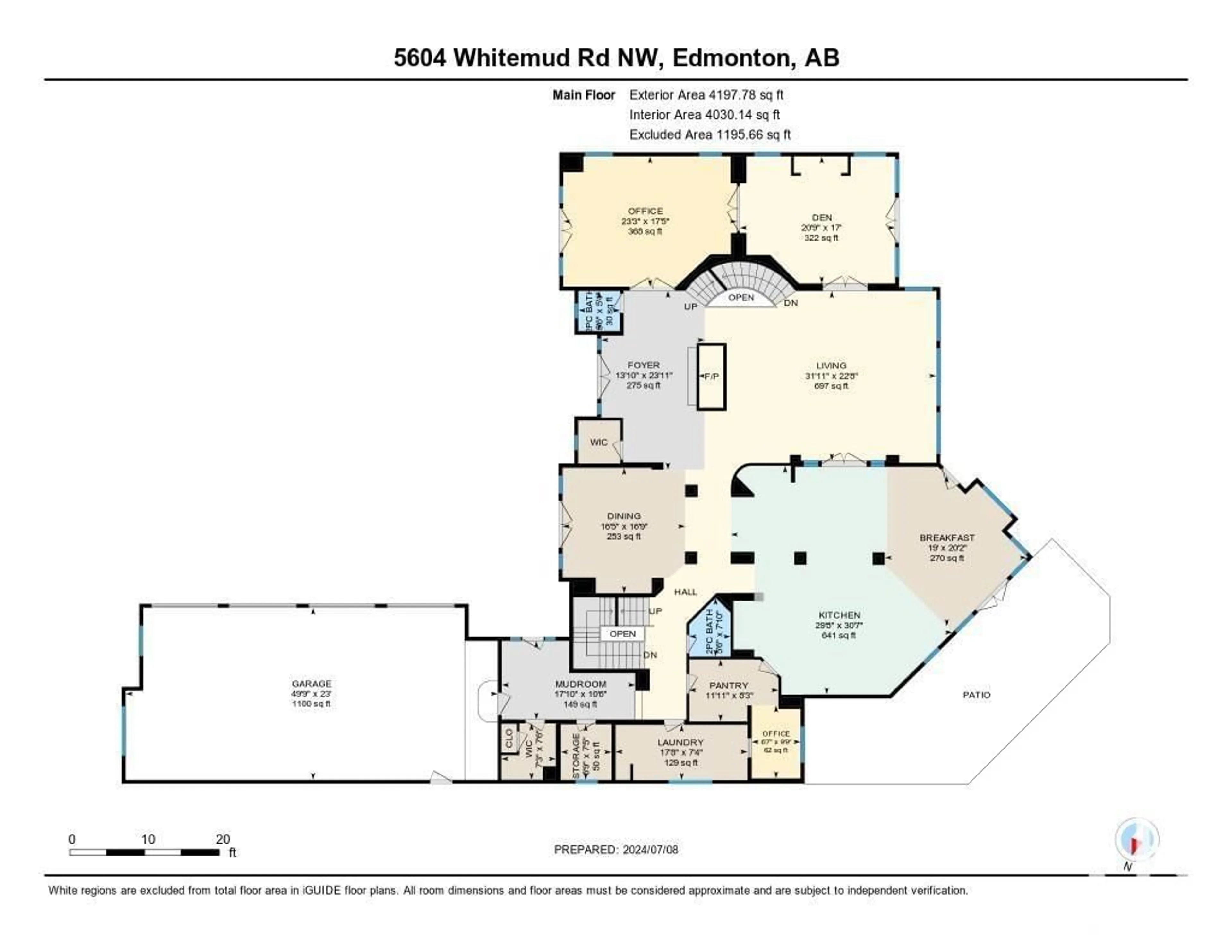 Floor plan for 5604 WHITEMUD RD NW, Edmonton Alberta T6H4N3