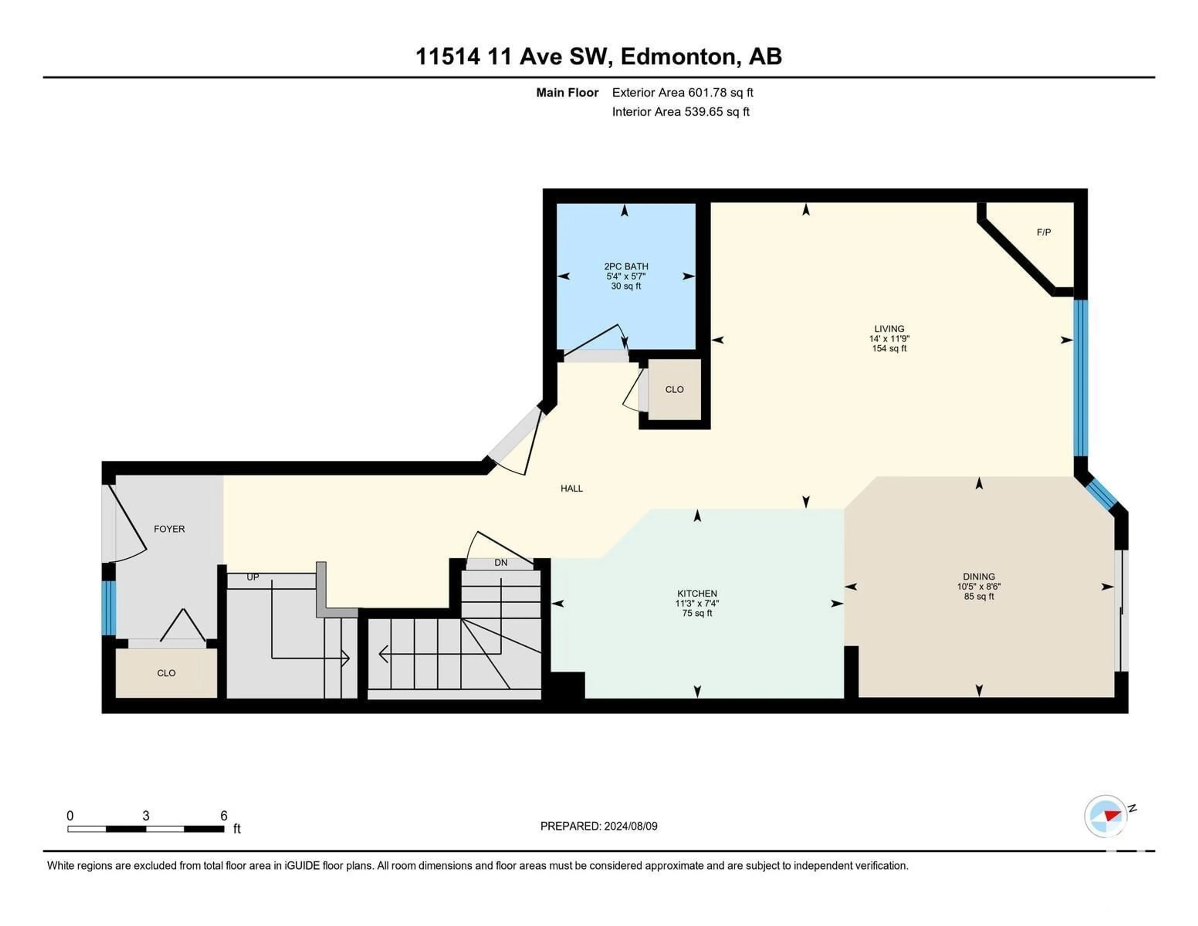 Floor plan for 11514 11 AV SW, Edmonton Alberta T6W1W7