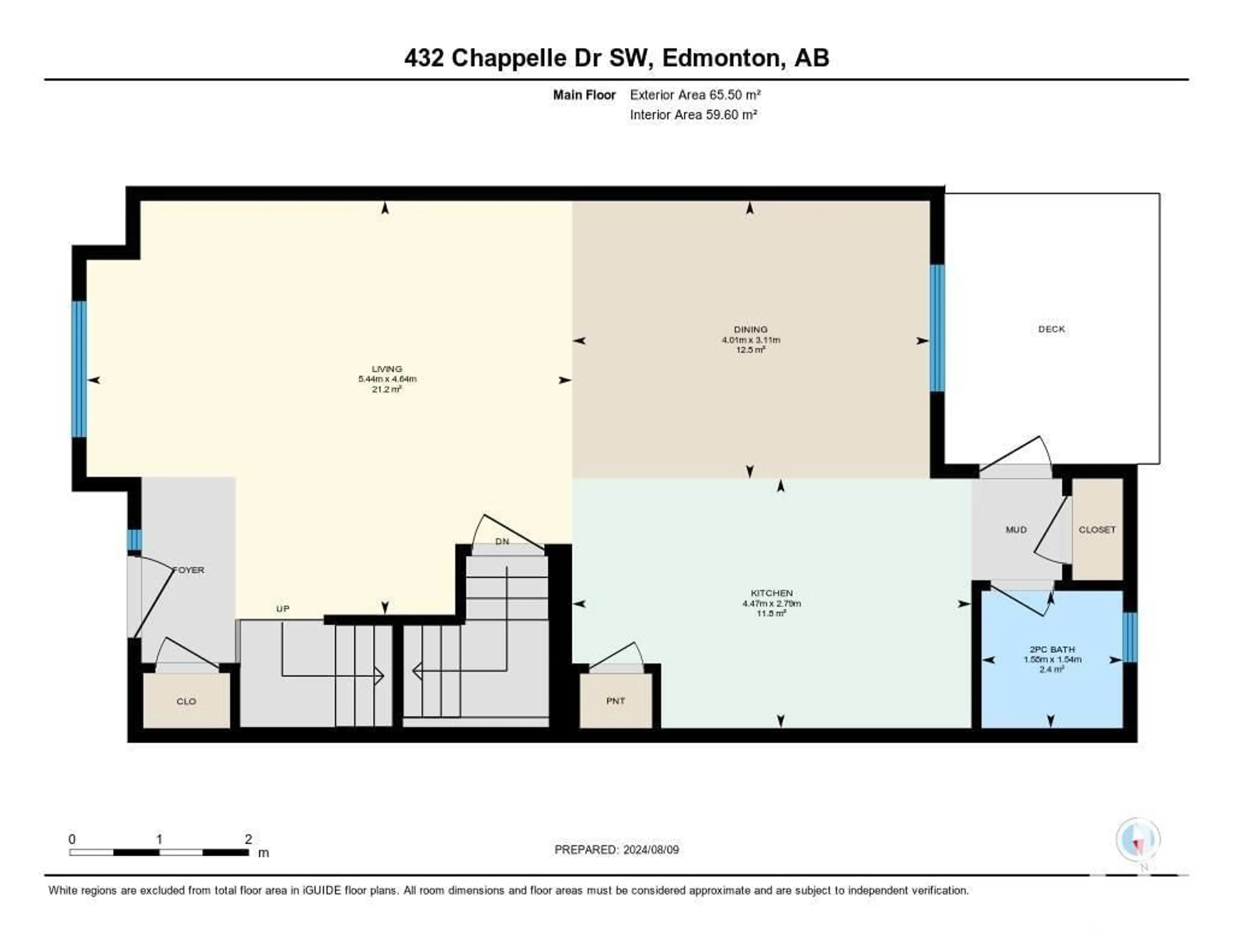 Floor plan for 432 CHAPPELLE DR SW, Edmonton Alberta T6W0Z4