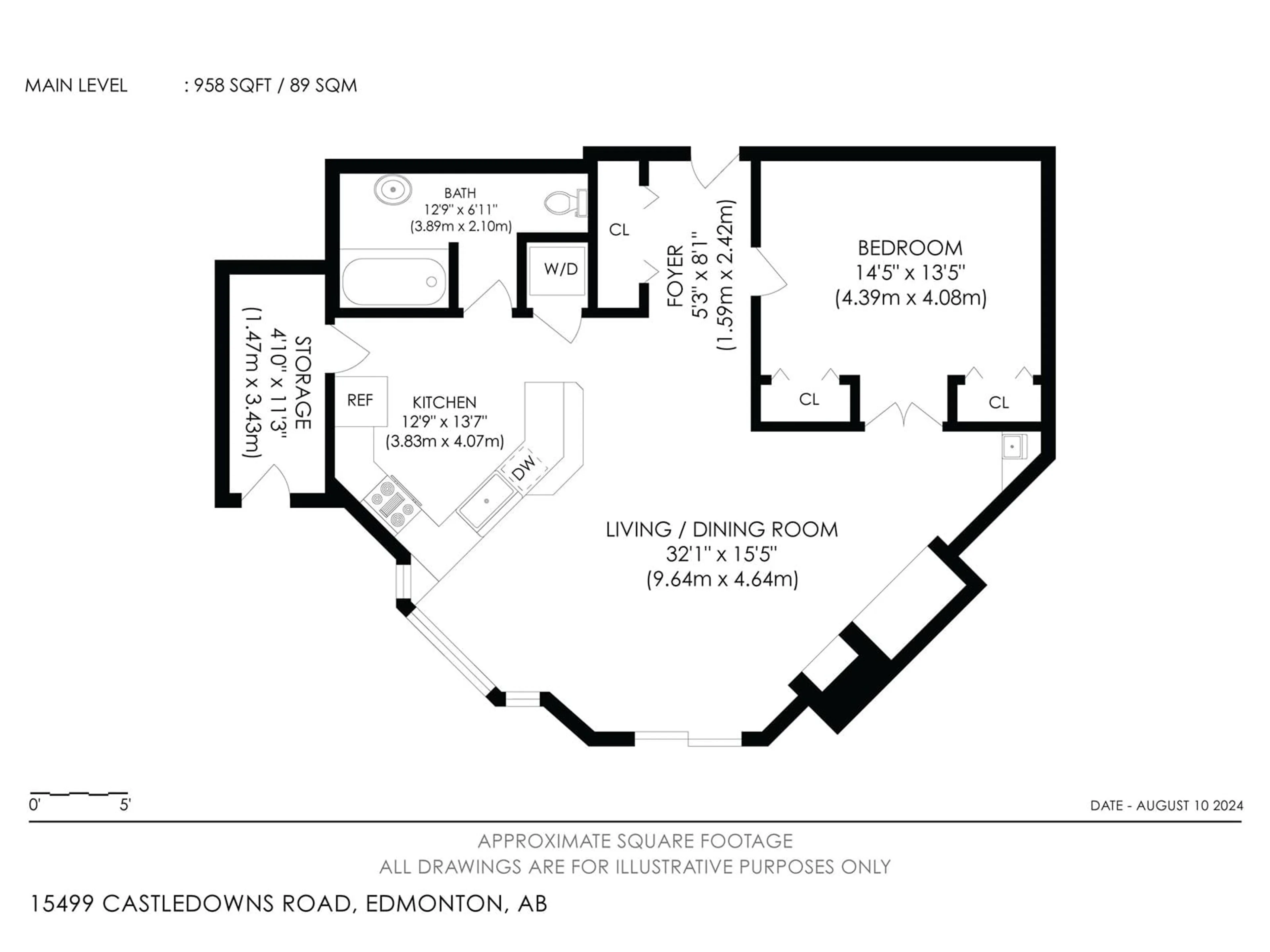 Floor plan for #409 15499 CASTLE DOWNS RD NW, Edmonton Alberta T5X5W7