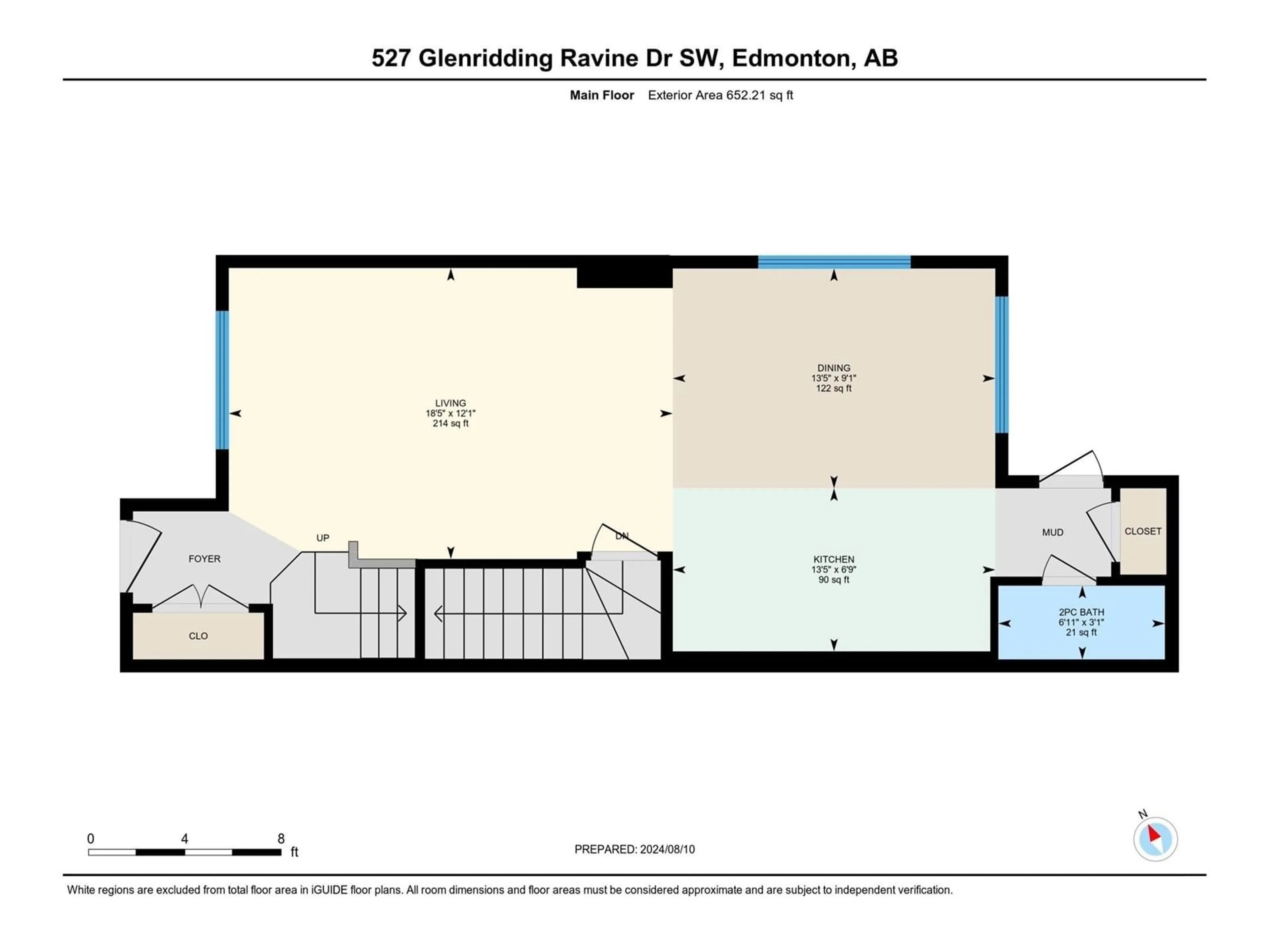 Floor plan for 527 GLENRIDDING RAVINE DR SW, Edmonton Alberta T6W4P1