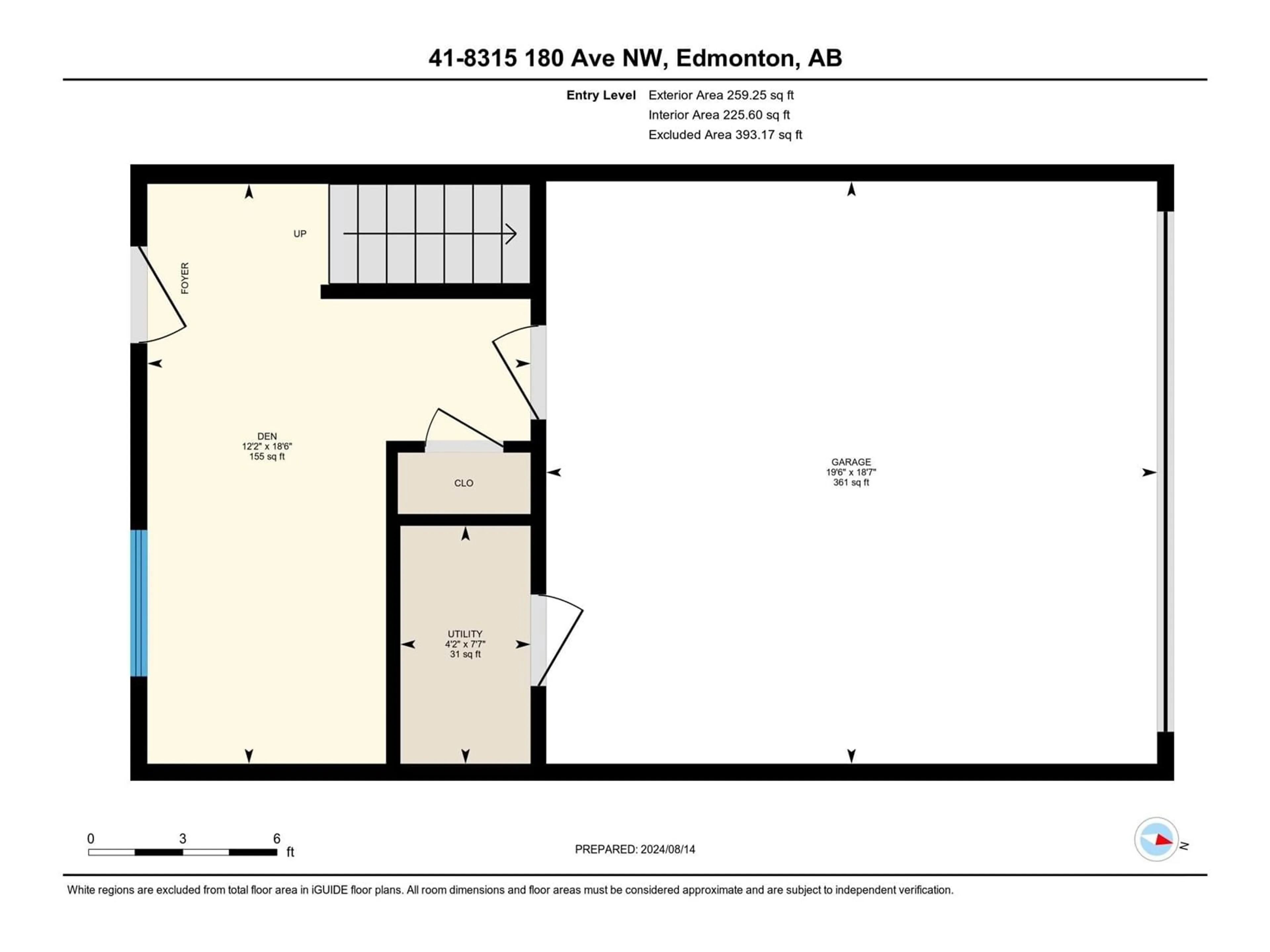 Floor plan for #41 8315 180 AV NW, Edmonton Alberta T5Z0J2