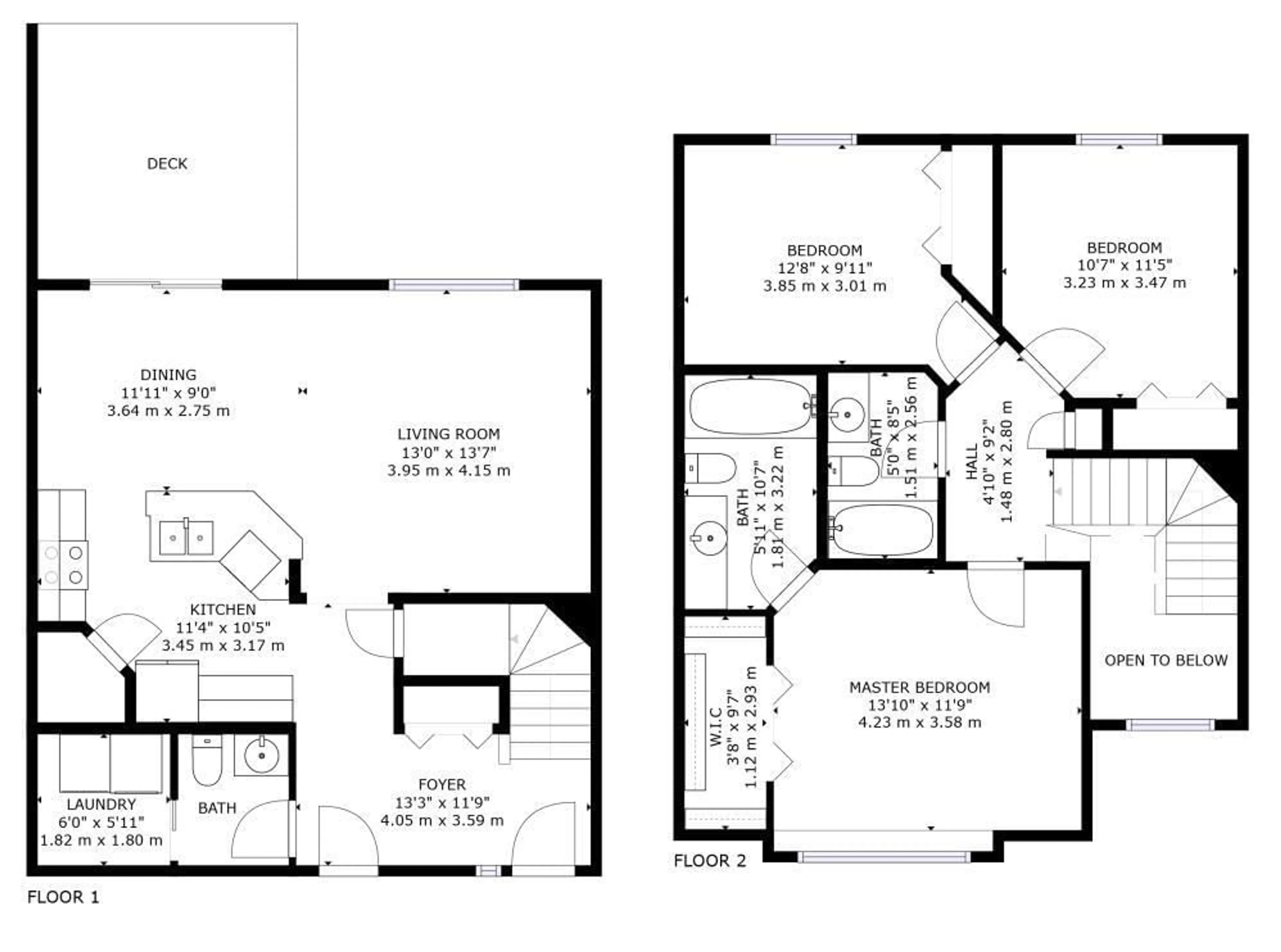 Floor plan for 4316 151A AV NW, Edmonton Alberta T5Y3B3