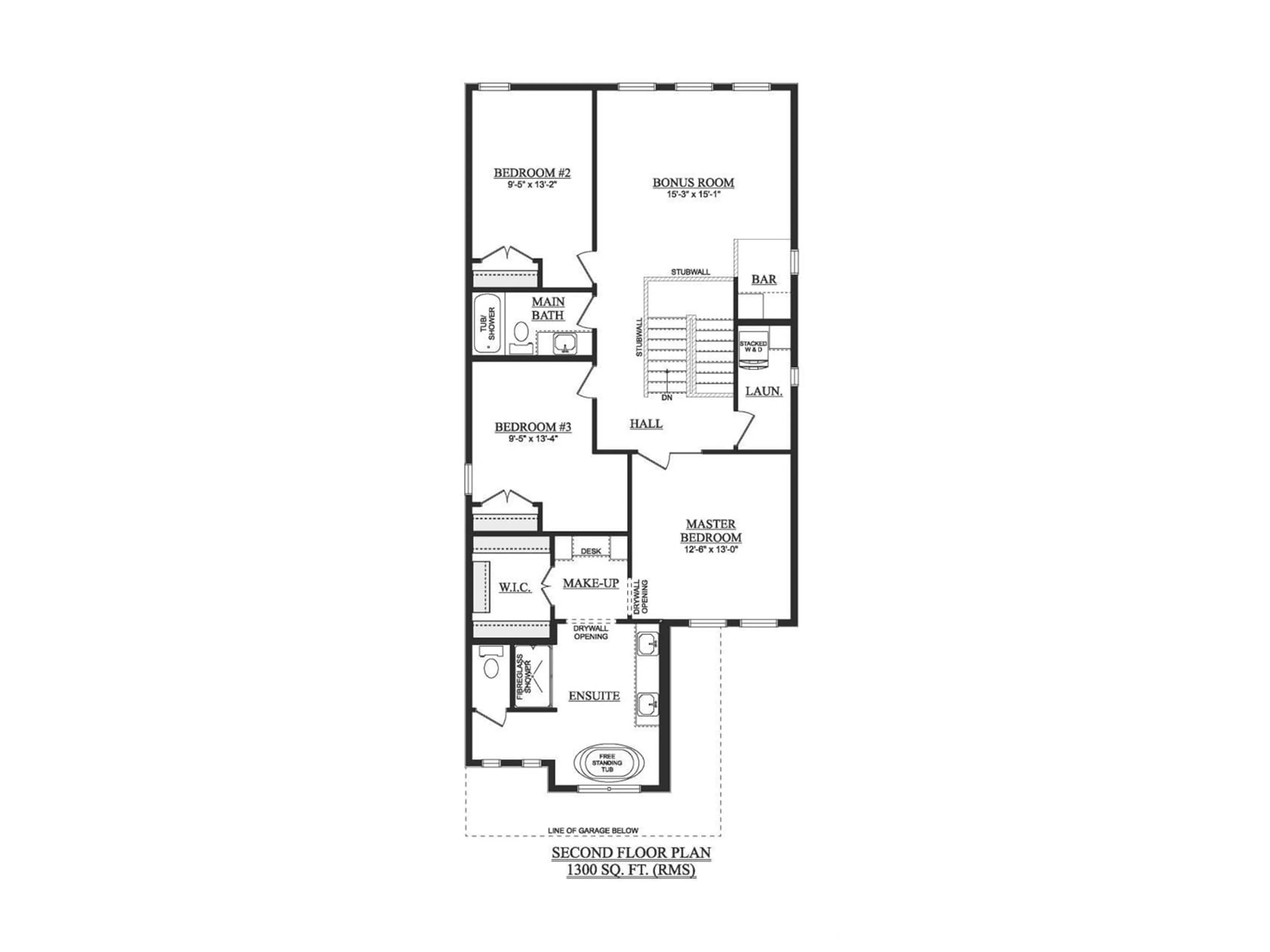 Floor plan for 64 Fenwyck BV, Spruce Grove Alberta T7X3M1