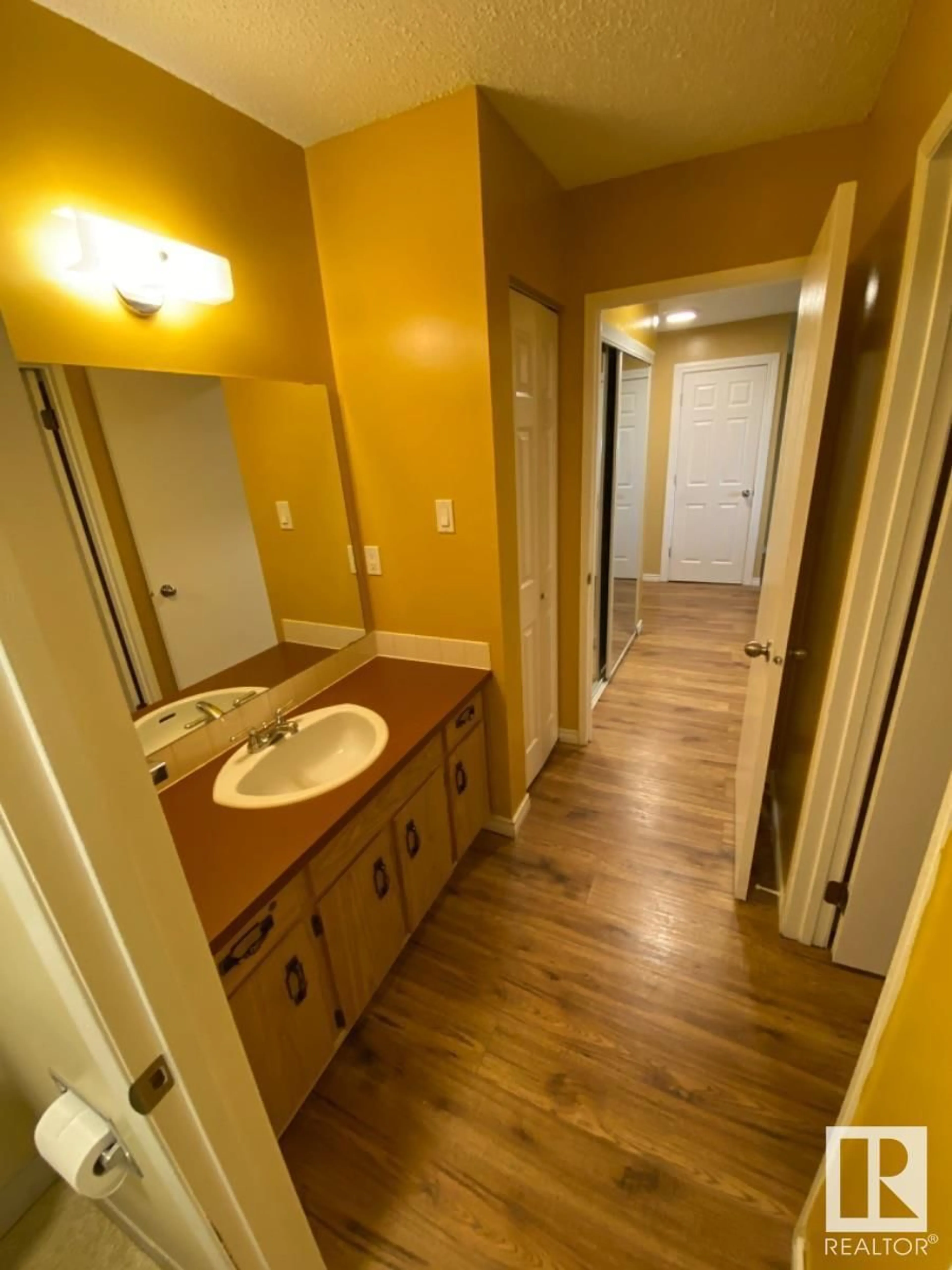 Bathroom, wood floors for #105 10111 160 ST NW, Edmonton Alberta T5P3E8