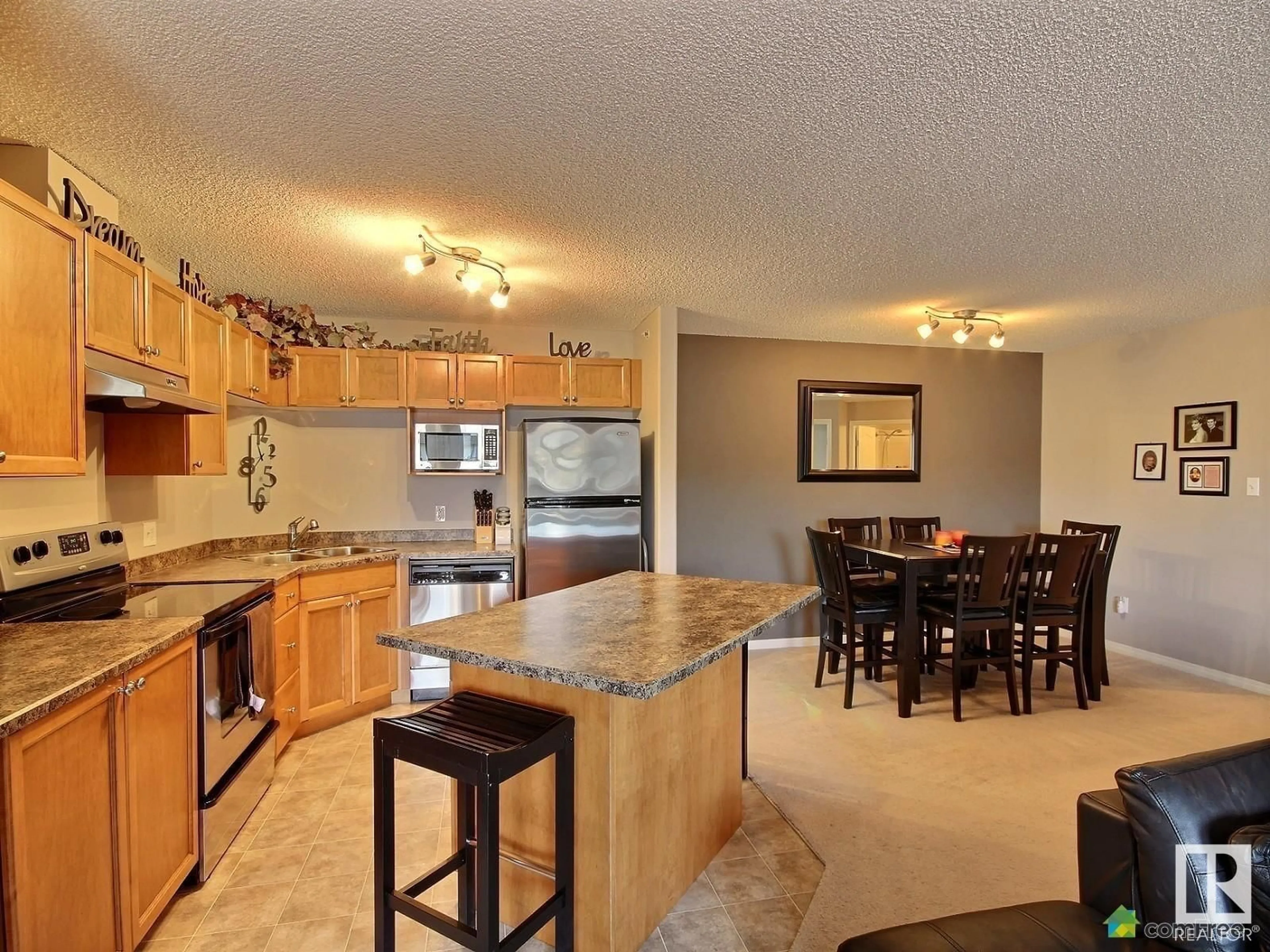 Open concept kitchen for #1430 330 CLAREVIEW STATION DR NW, Edmonton Alberta T5Y0E6