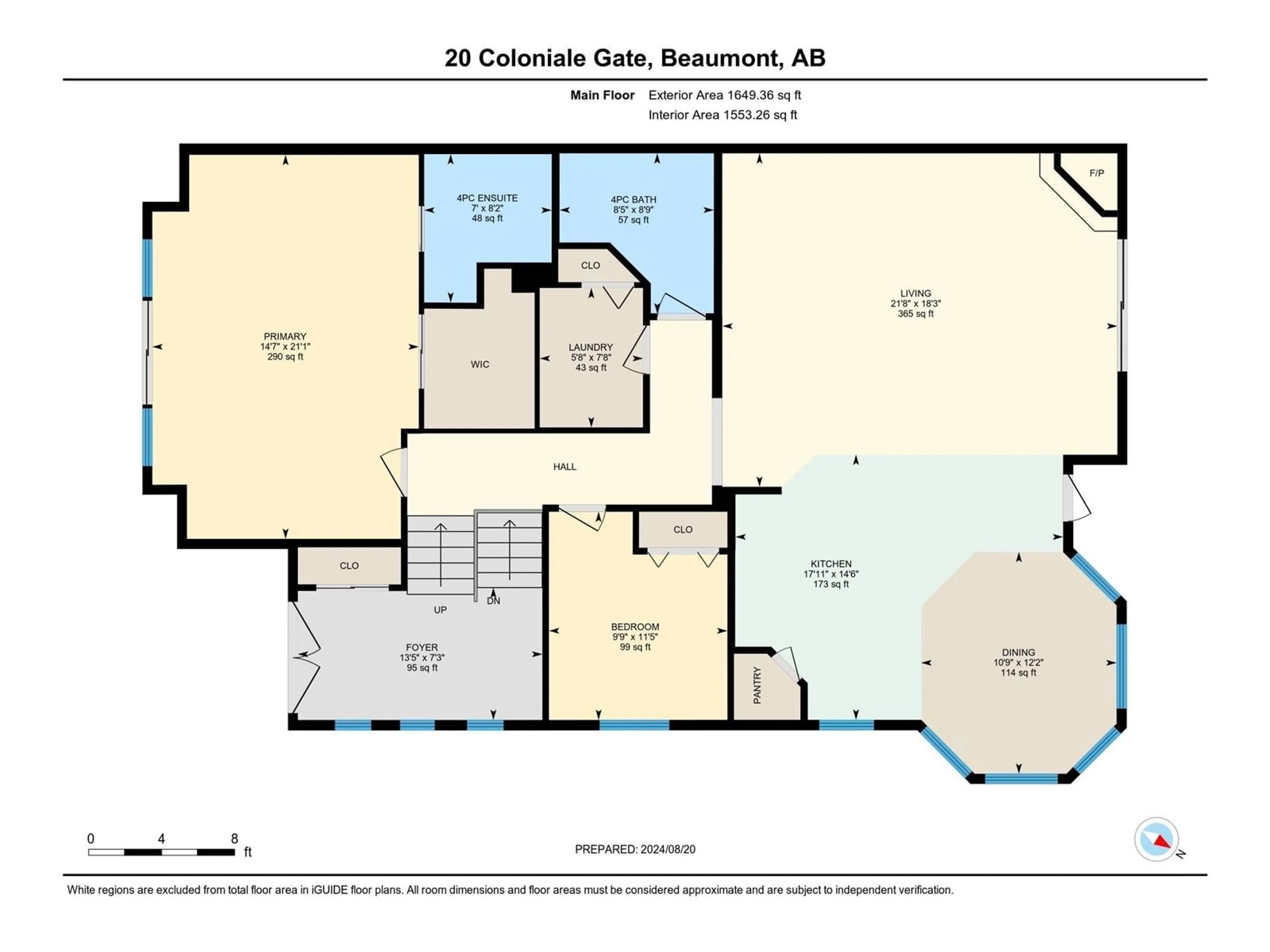 Floor plan for 20 COLONIALE GA, Beaumont Alberta T4X1N1