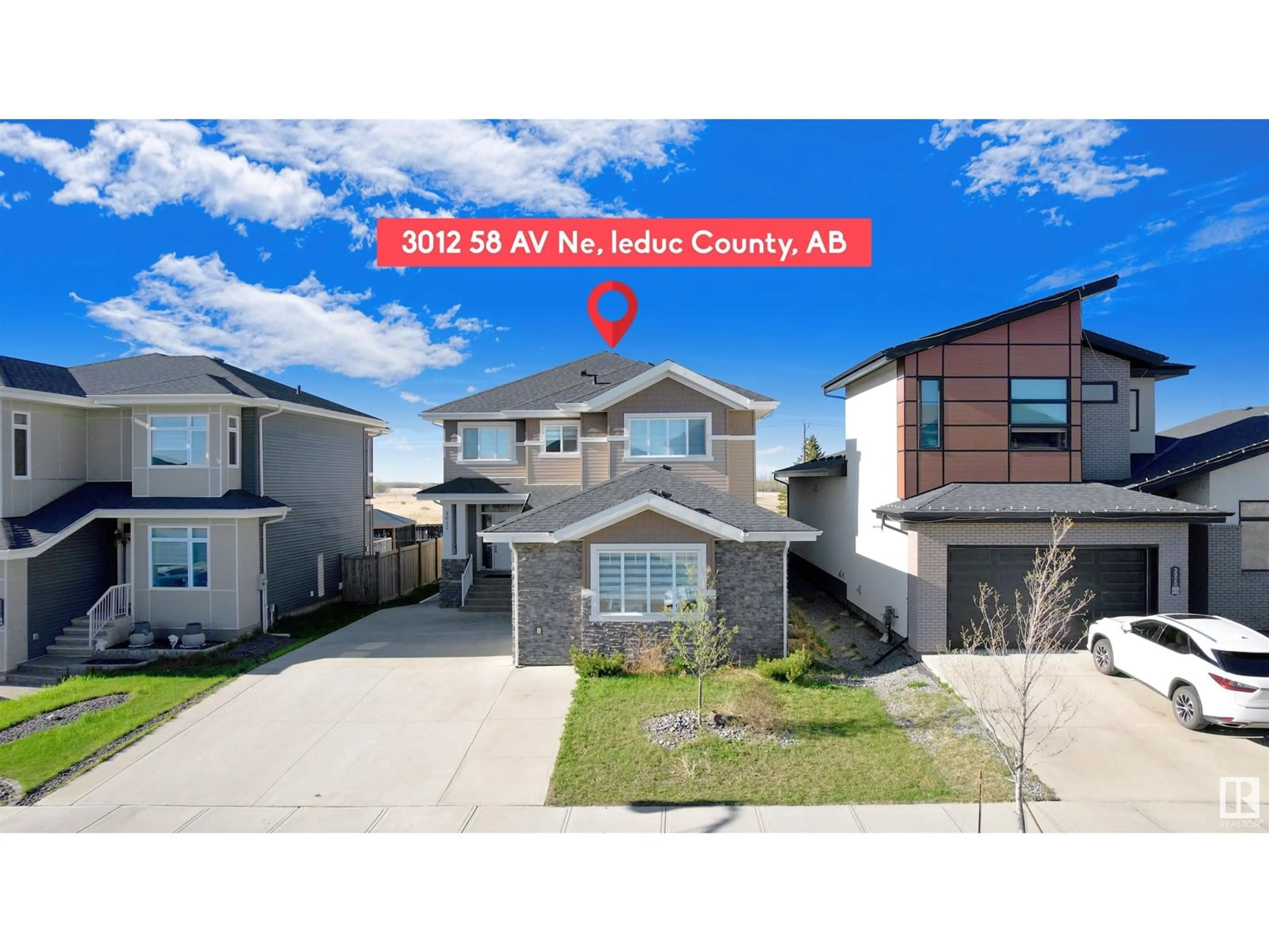 Frontside or backside of a home, the street view for 3012 58 AV NE, Rural Leduc County Alberta T4X0X9