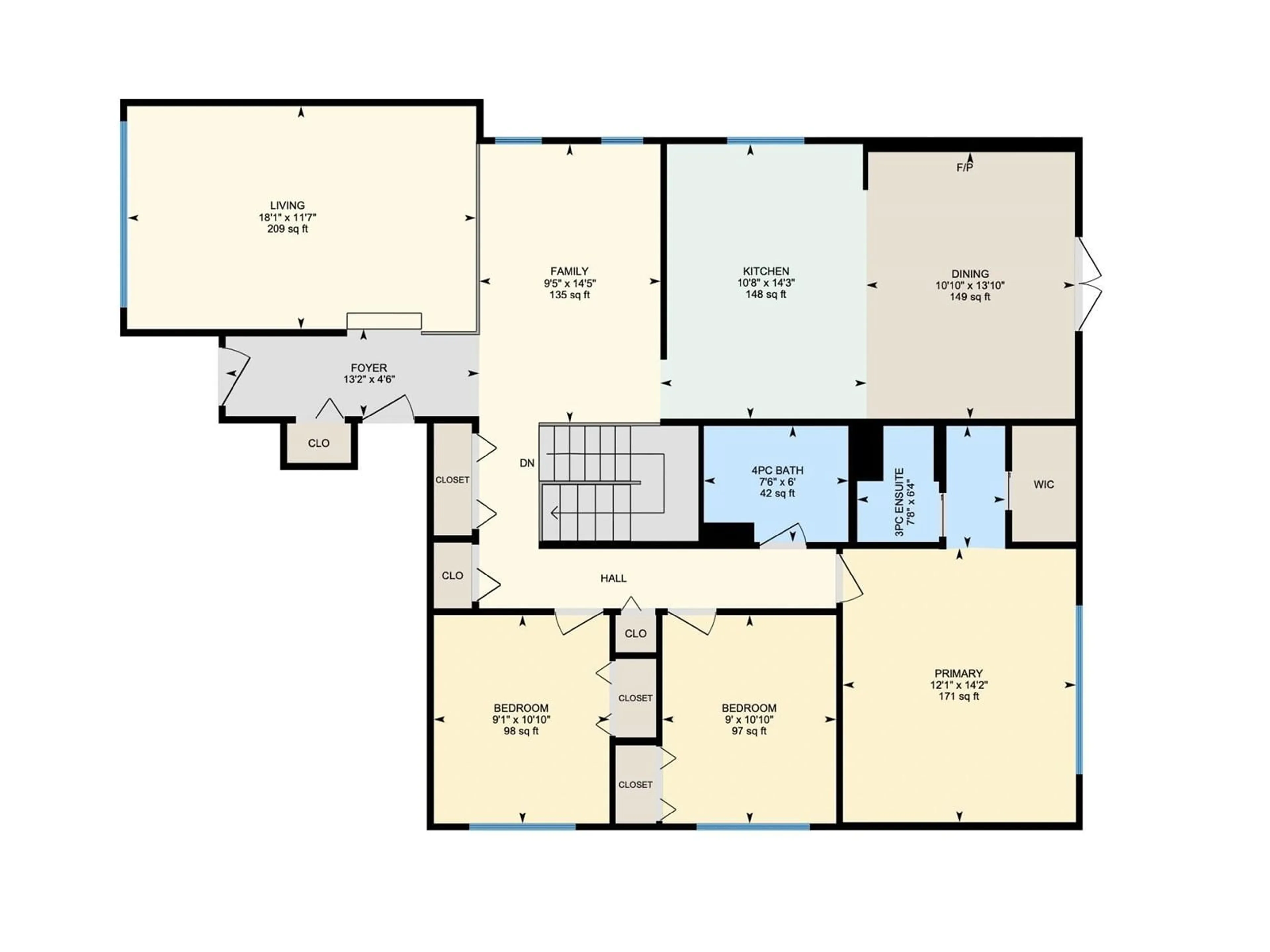 Floor plan for 17807 92 ST NW, Edmonton Alberta T5Z2L8