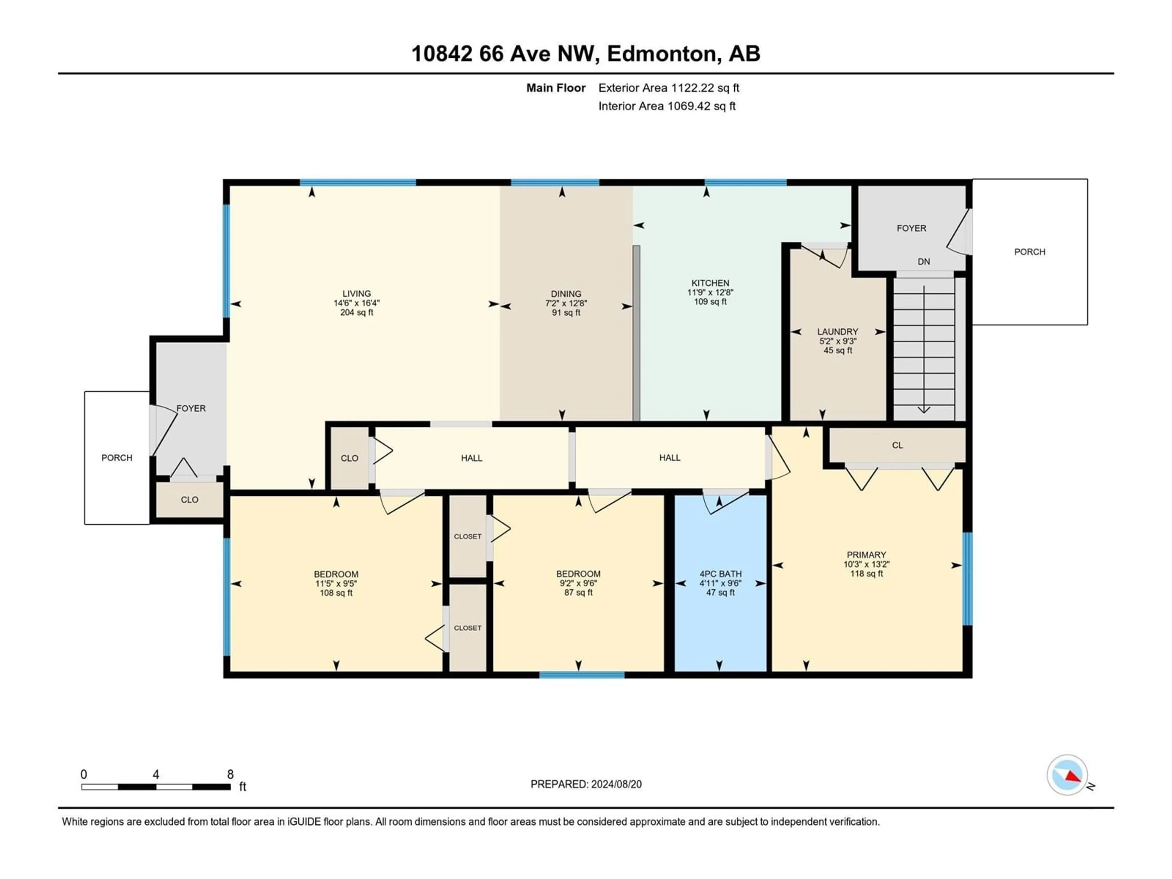 Floor plan for 10842 66 AV NW, Edmonton Alberta T6H1X9