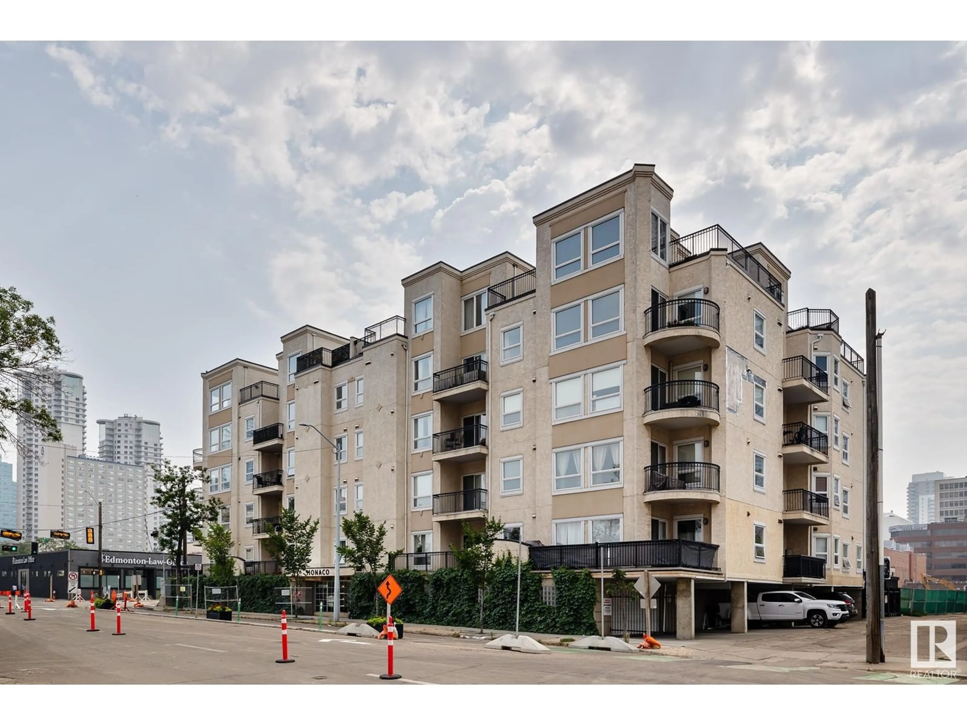 A pic from exterior of the house or condo for #308 10707 102 AV NW, Edmonton Alberta T5J5E4