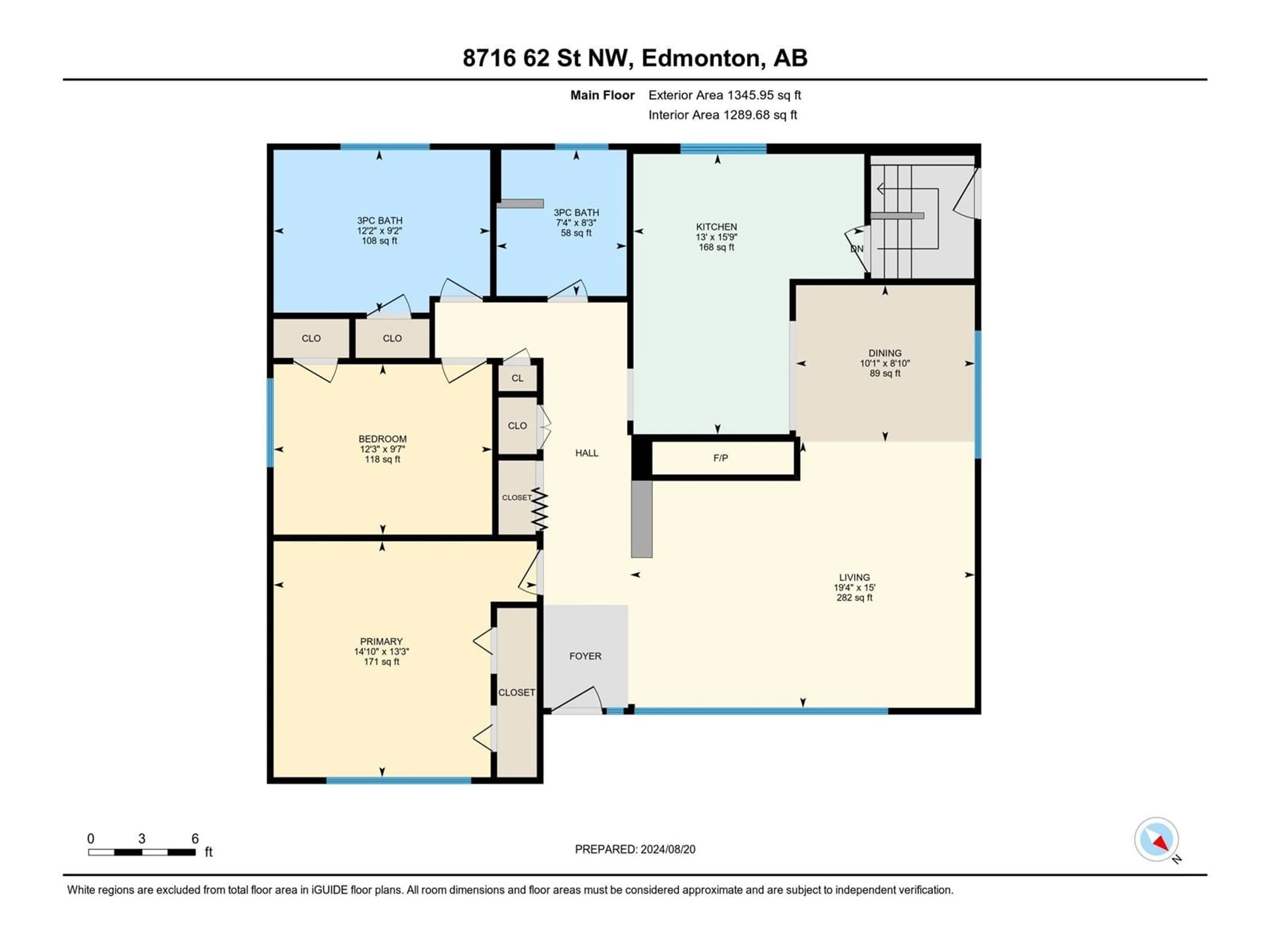 Floor plan for 8716 62 ST NW, Edmonton Alberta T6B1N6