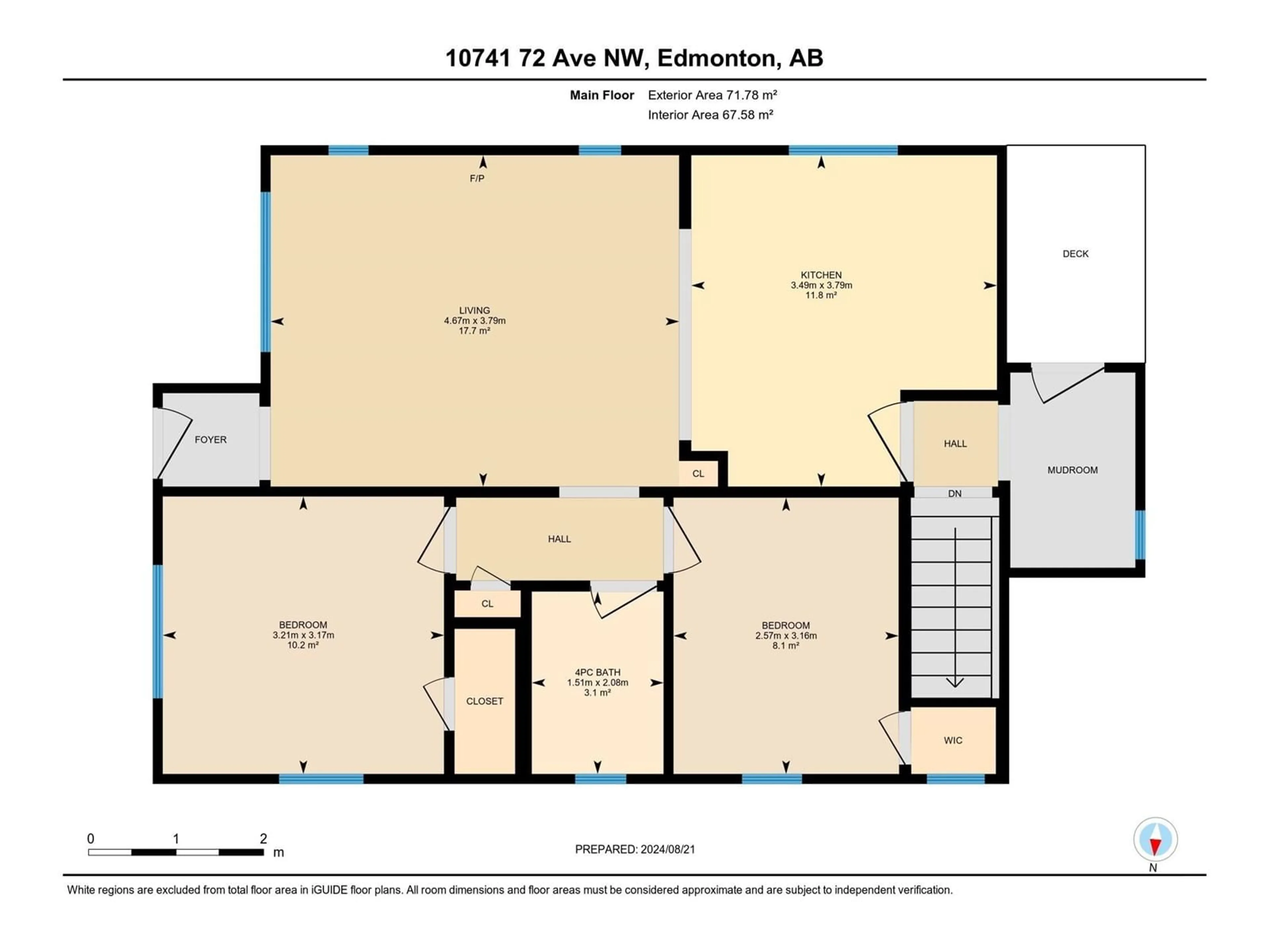 Floor plan for 10741 72 AV NW, Edmonton Alberta T6E1A2