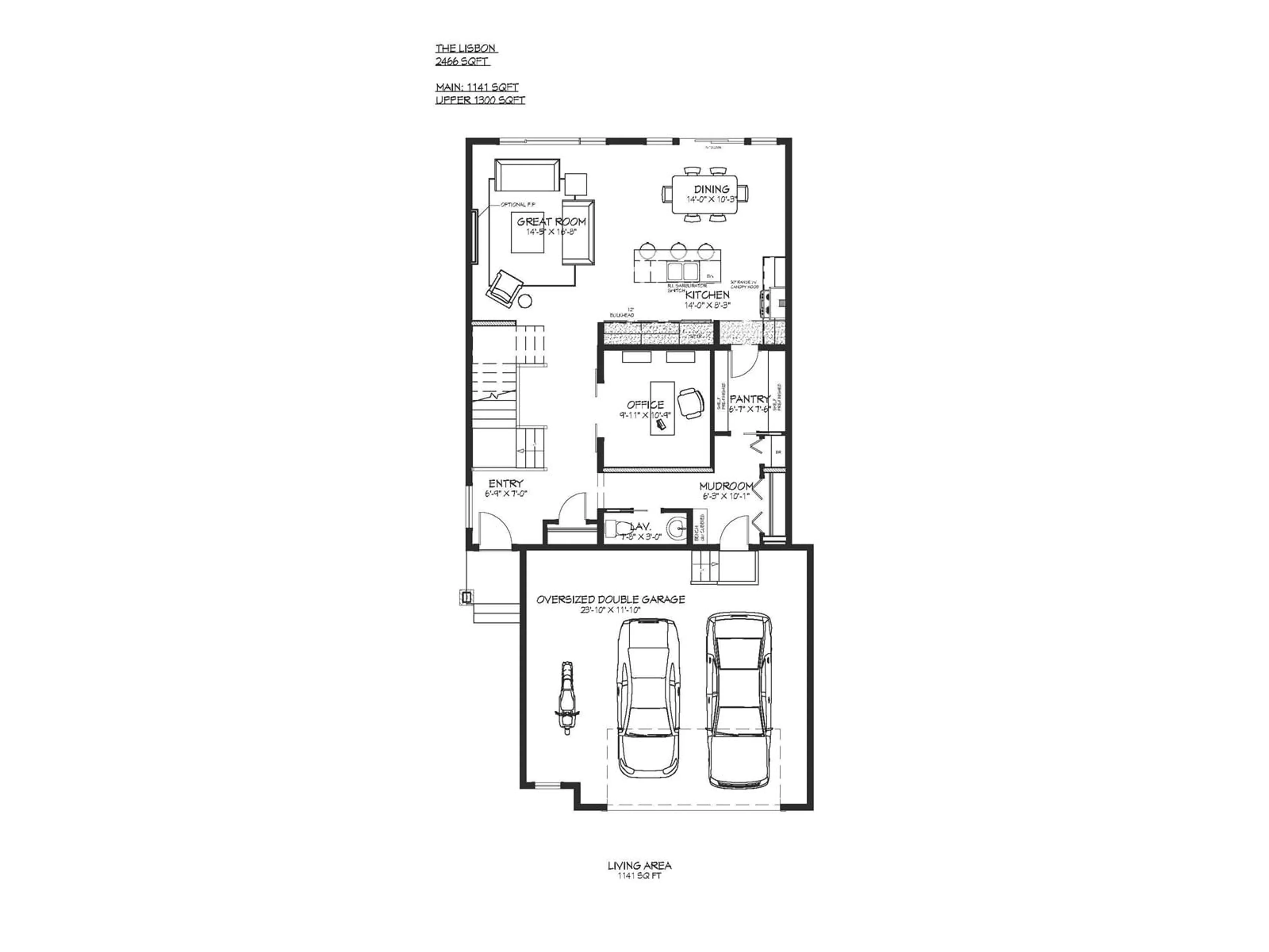 Floor plan for 20 Prescott BV, Spruce Grove Alberta T7X0R5