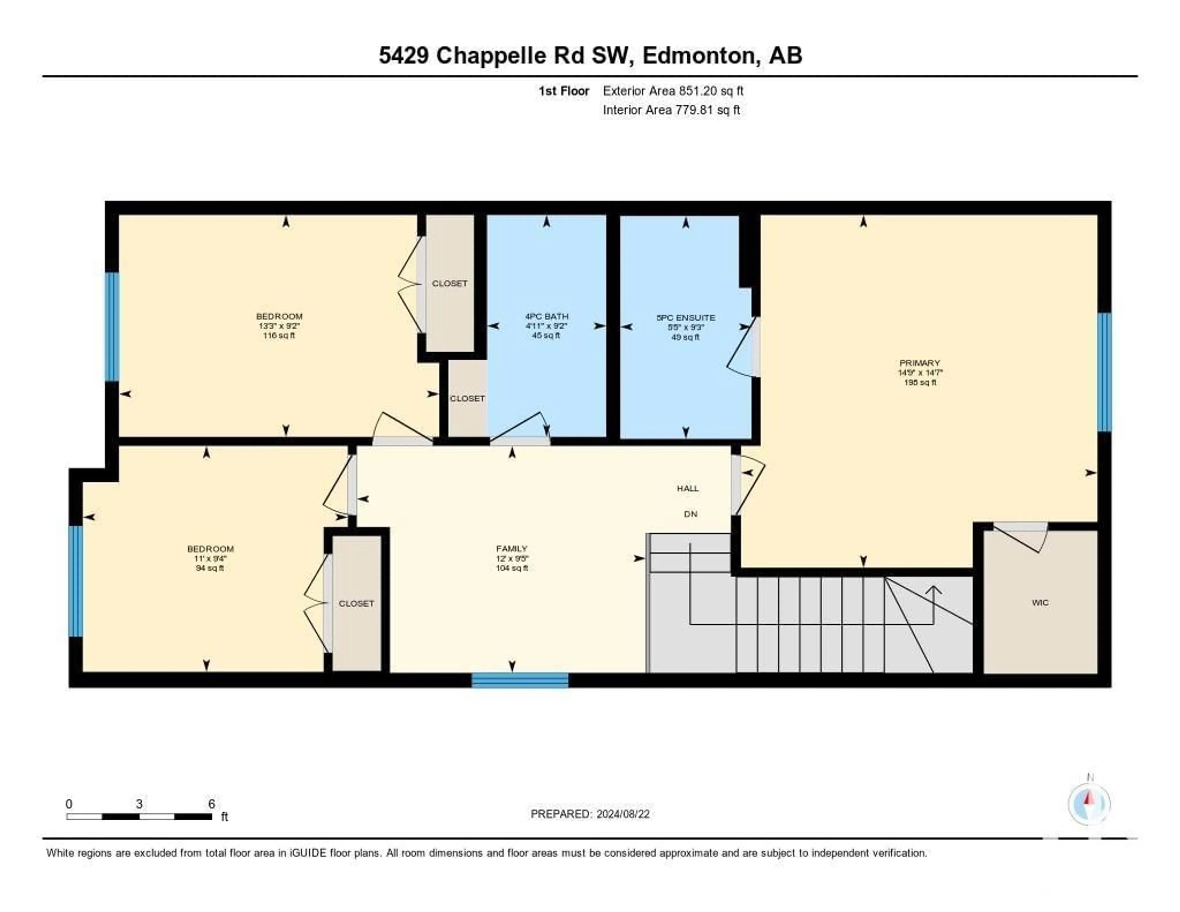 Floor plan for 5429 CHAPPELLE RD SW, Edmonton Alberta T6W2Y6