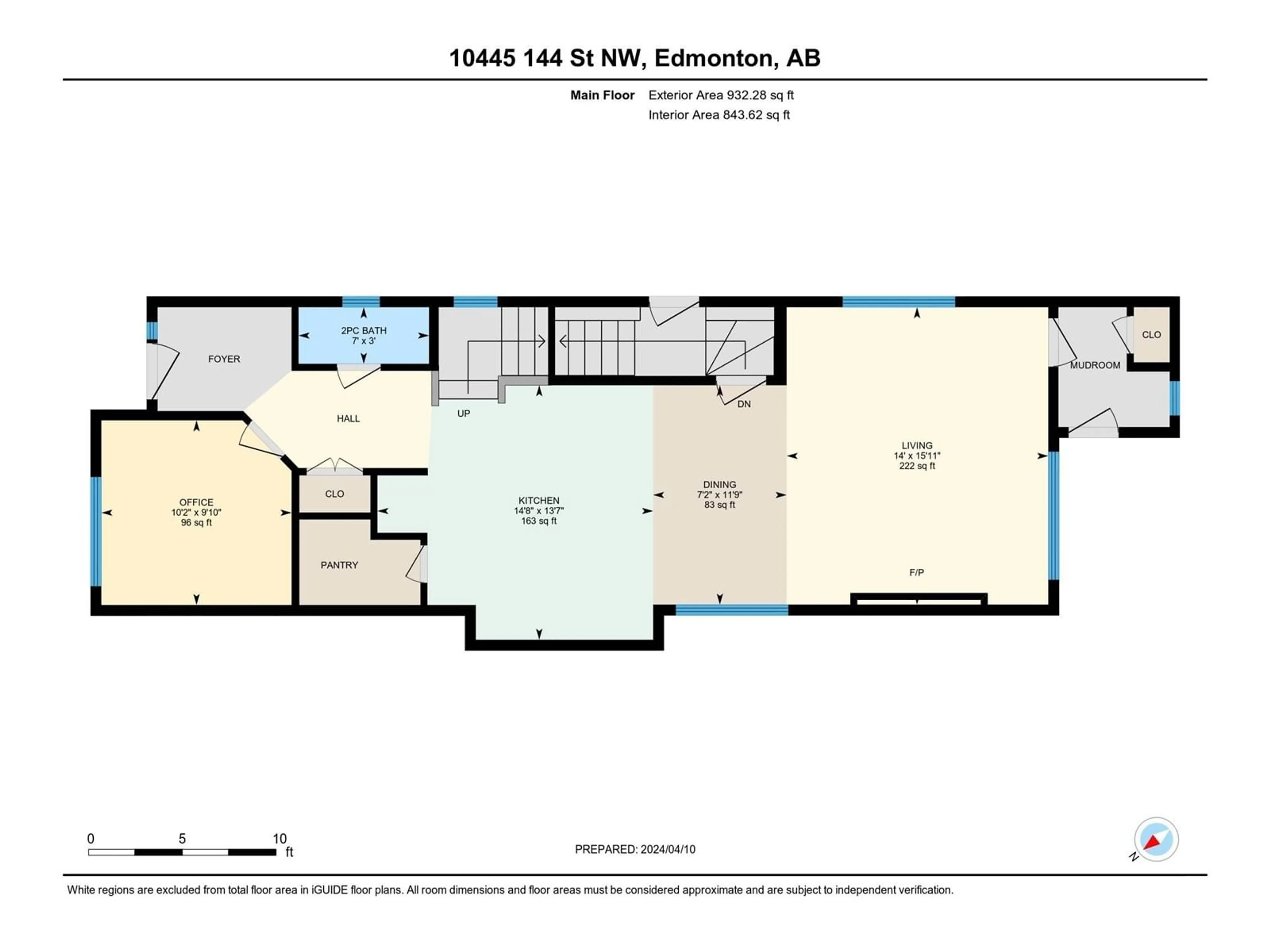 Floor plan for 10445 144 ST NW, Edmonton Alberta T5N2V5