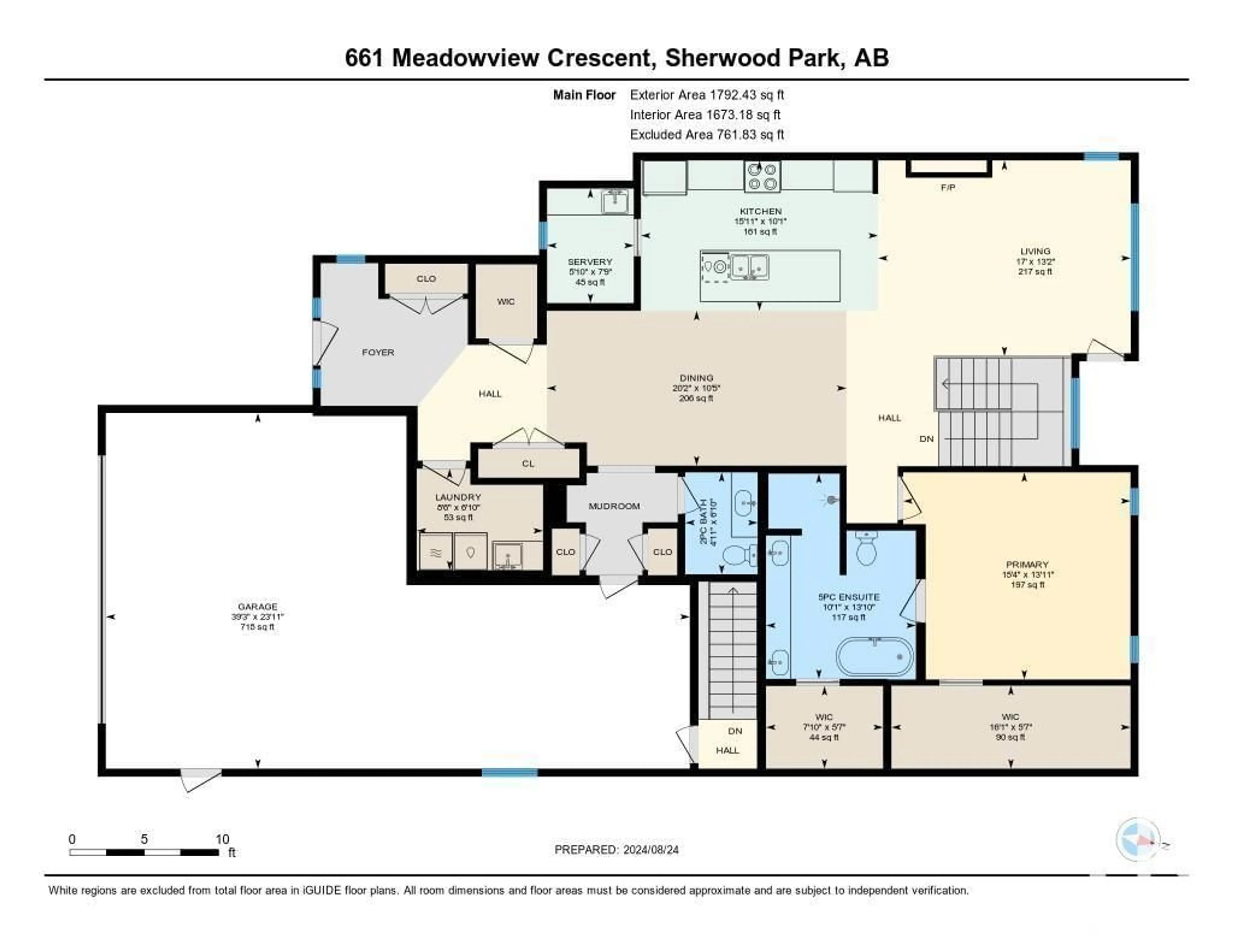 Floor plan for 661 MEADOWVIEW CR, Sherwood Park Alberta T8H1Y8