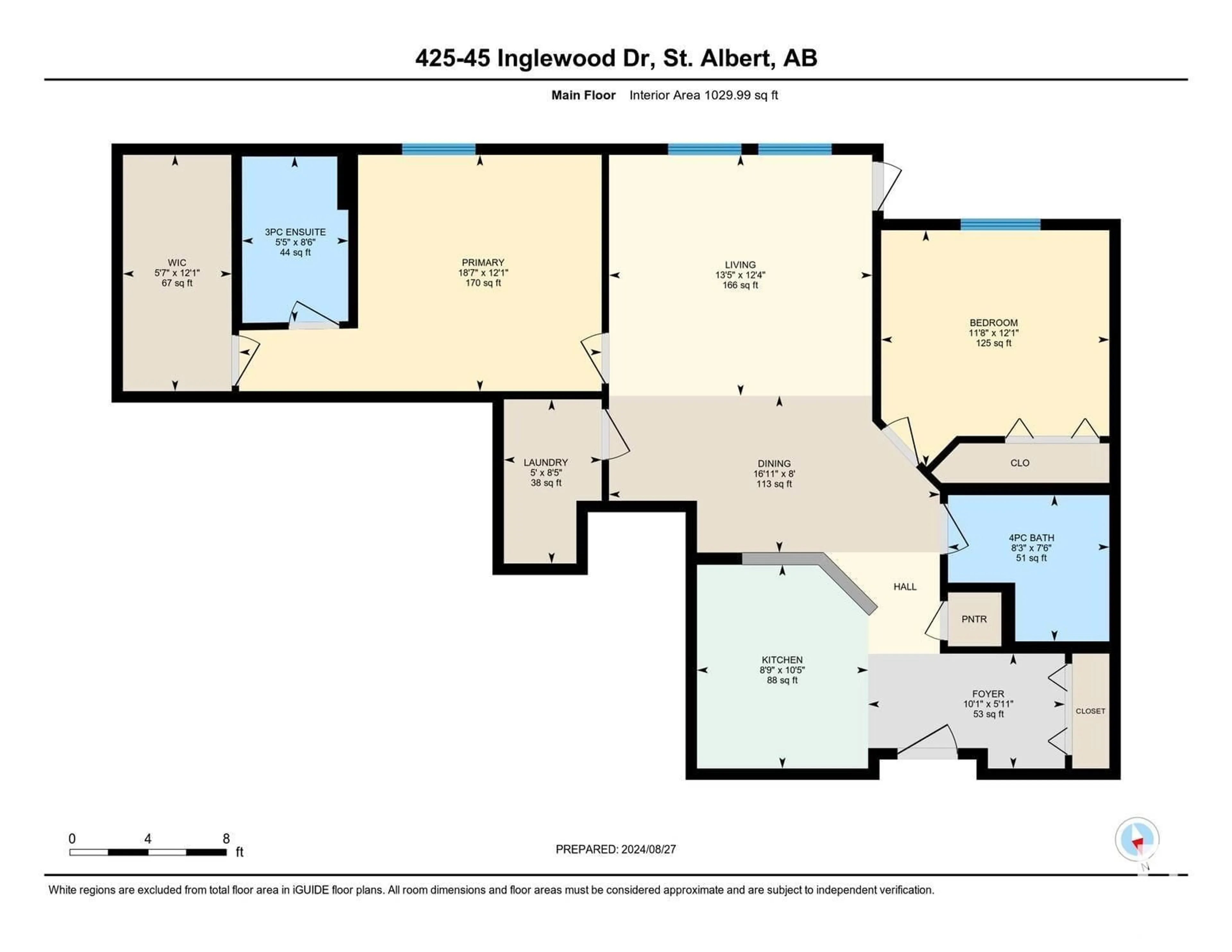 Floor plan for #425 45 INGLEWOOD DR, St. Albert Alberta T8N0B6