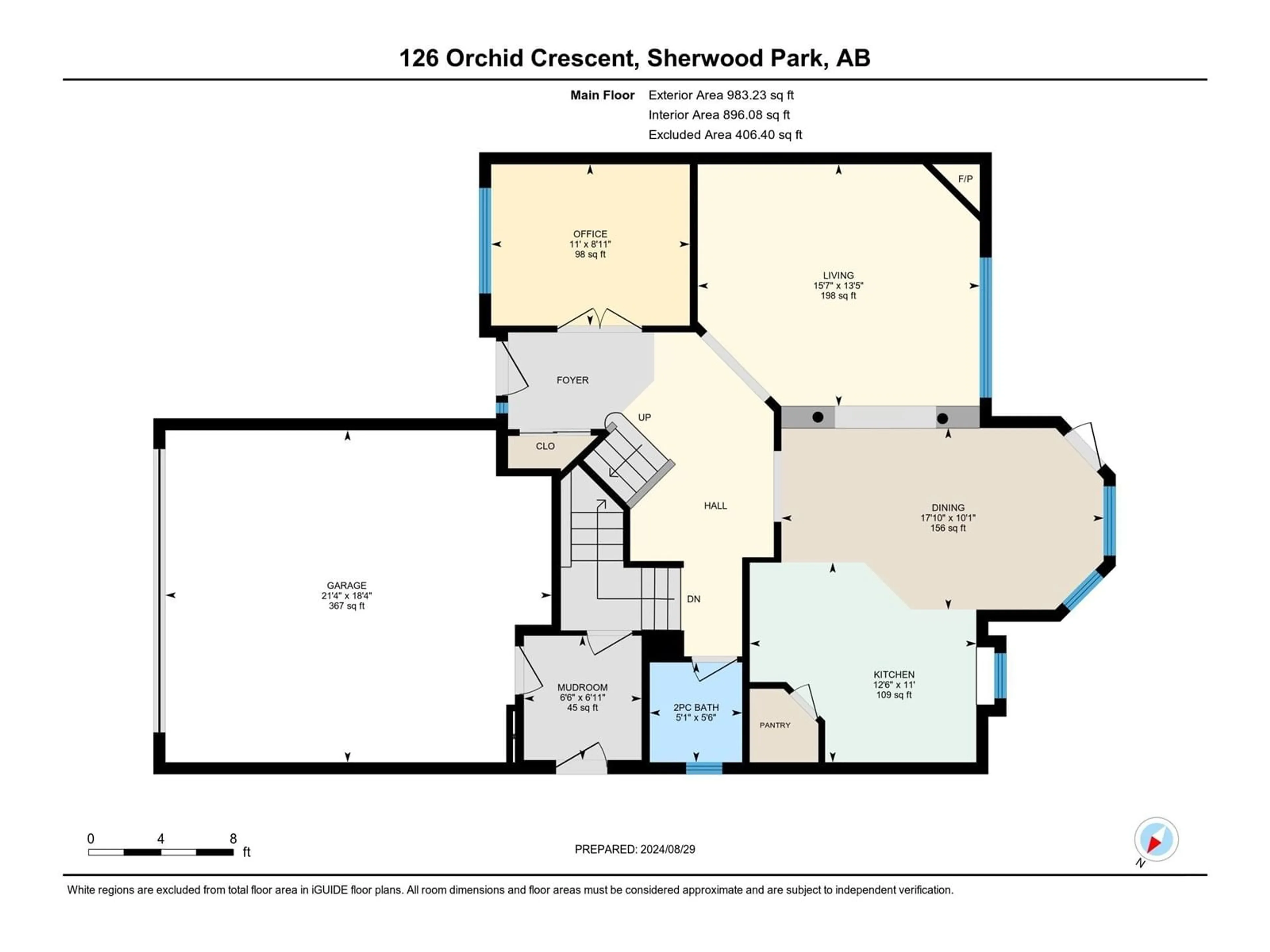 Floor plan for 126 Orchid CR NW, Sherwood Park Alberta T8H2E2