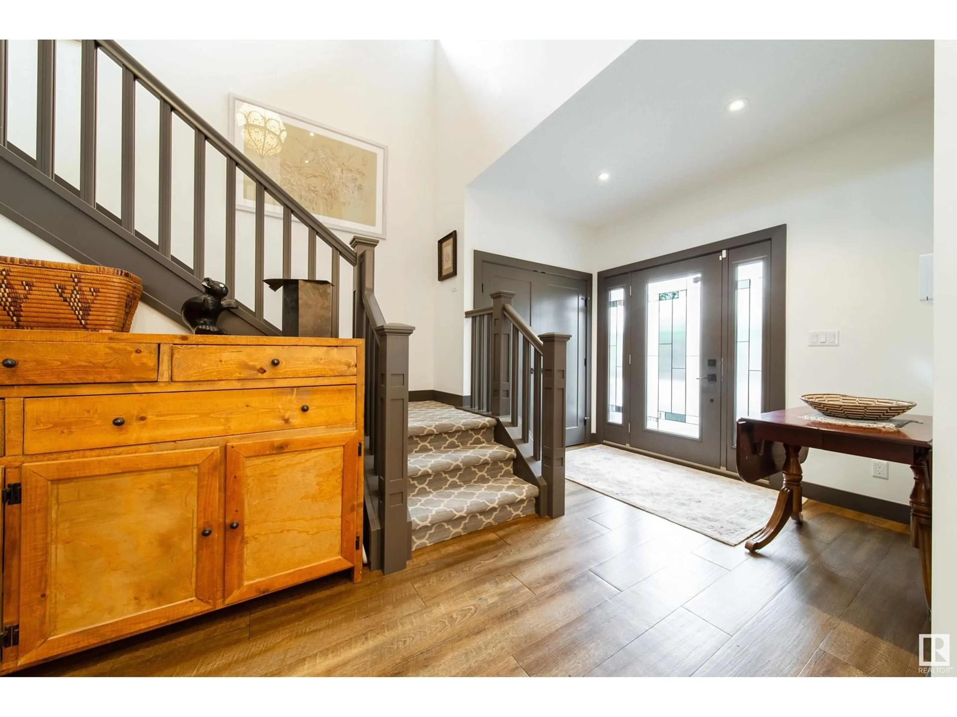 Indoor entryway, wood floors for 8817 142 ST NW, Edmonton Alberta T6R0M3