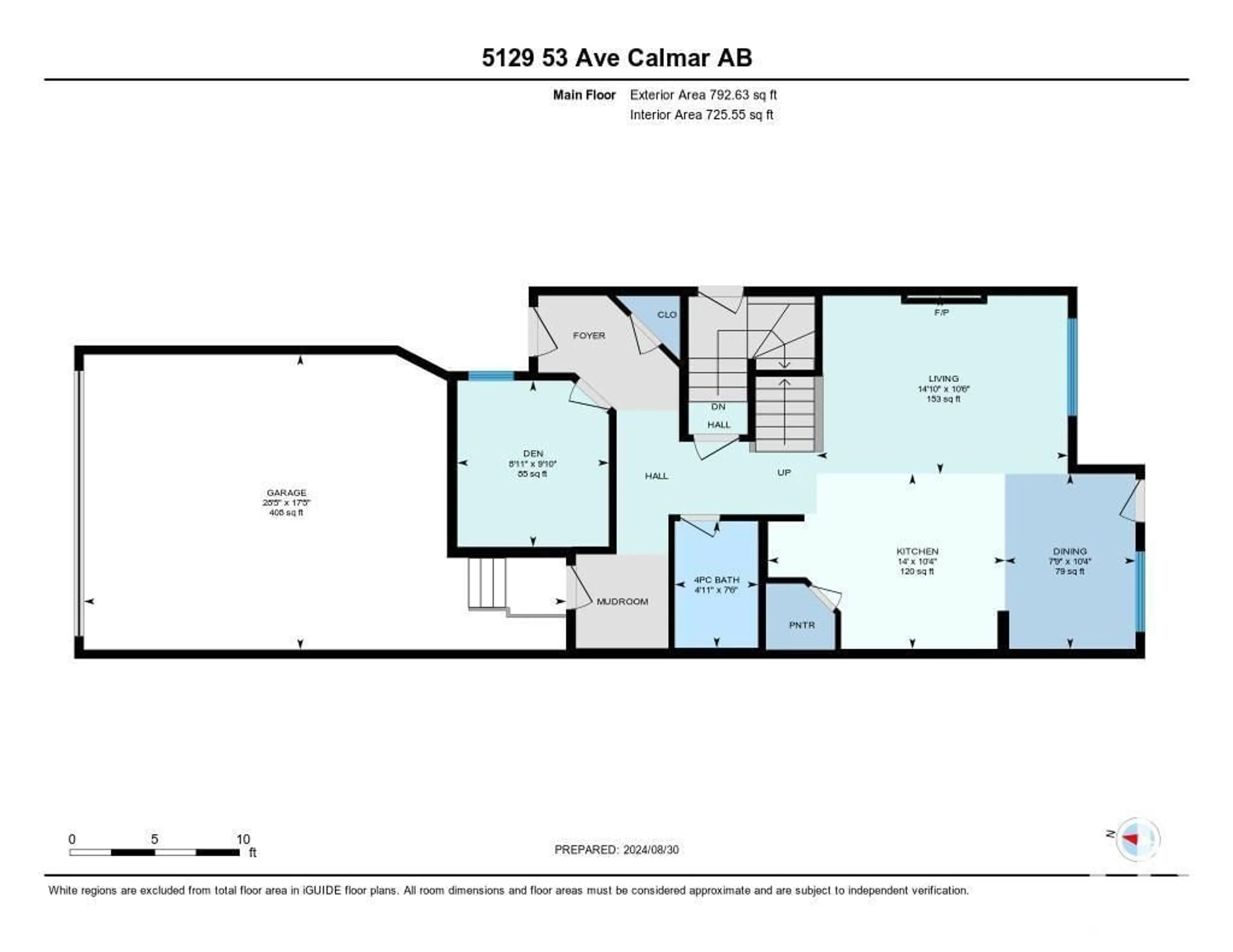 Floor plan for 5127 53 AV, Calmar Alberta T0C0V0