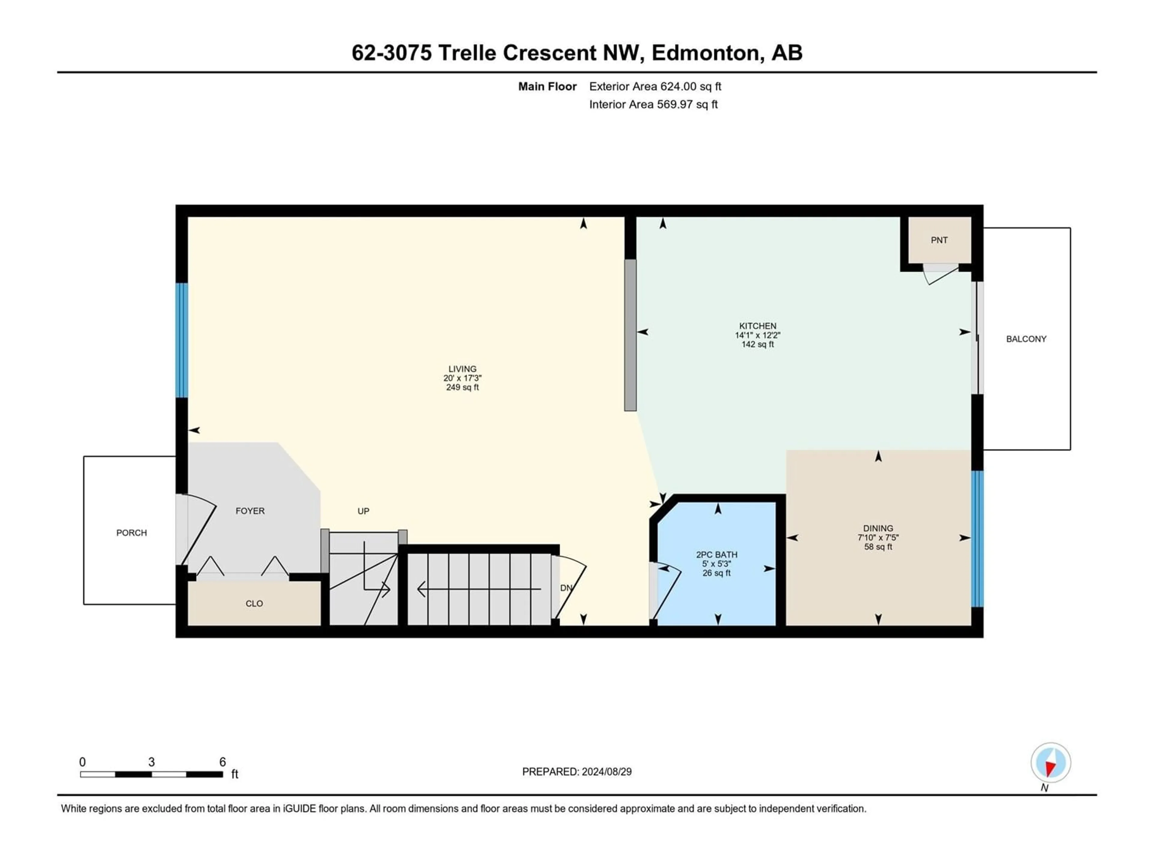 Floor plan for #62 3075 TRELLE CR NW, Edmonton Alberta T6R3V5