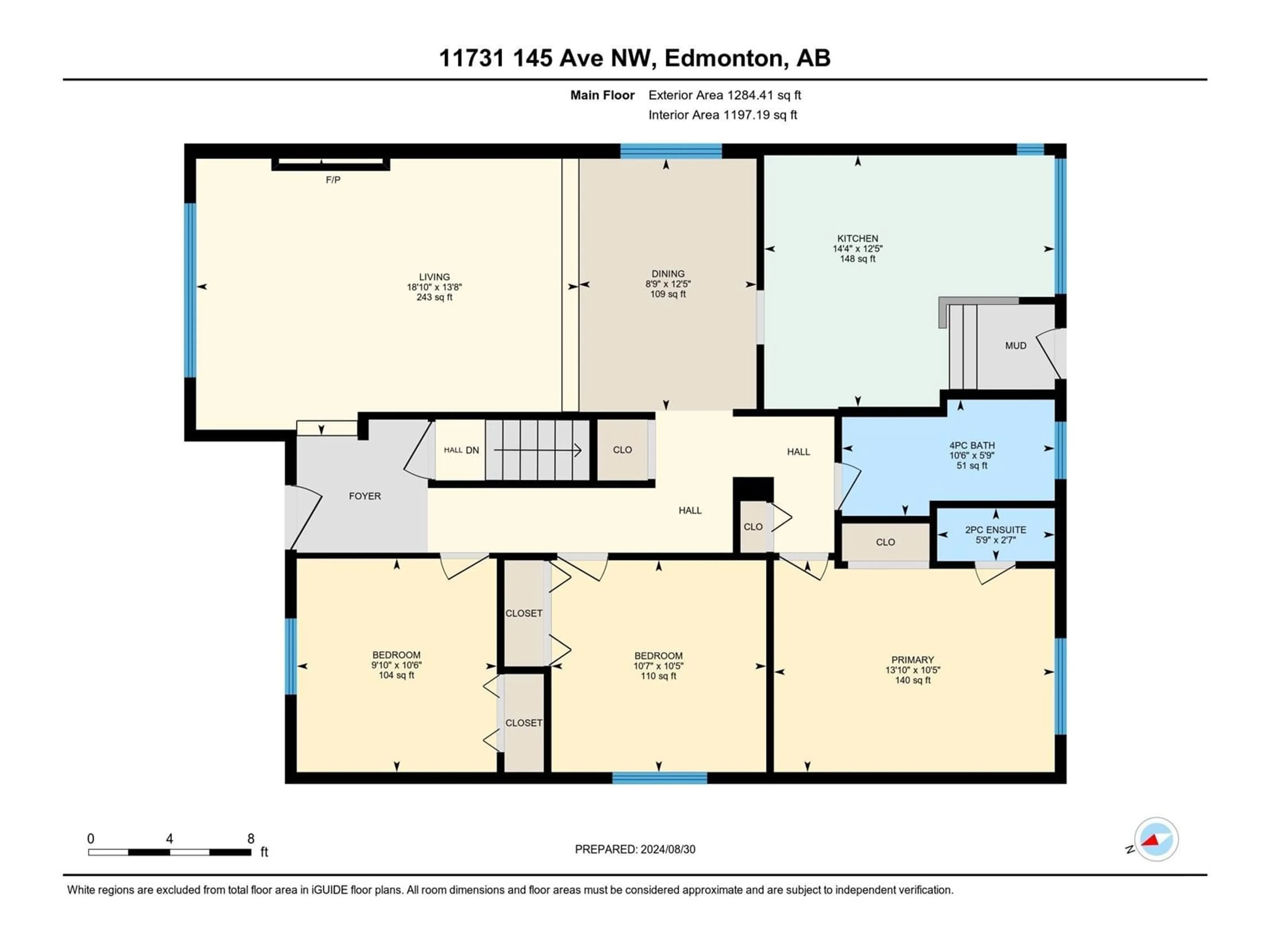 Floor plan for 11731 145 AV NW NW, Edmonton Alberta T5X1M2