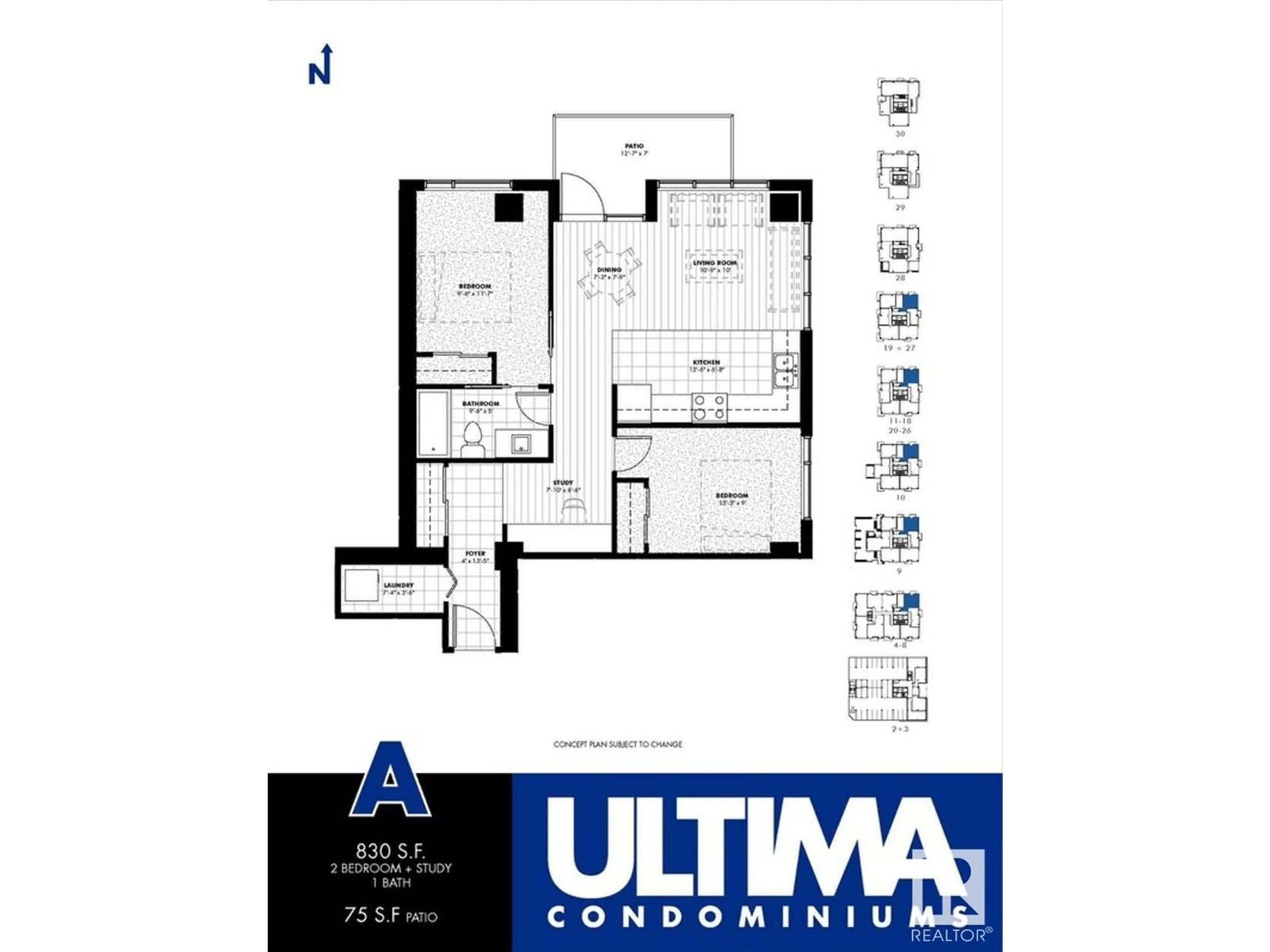 Floor plan for #703 10238 103 ST NW NW, Edmonton Alberta T5Y0Y8